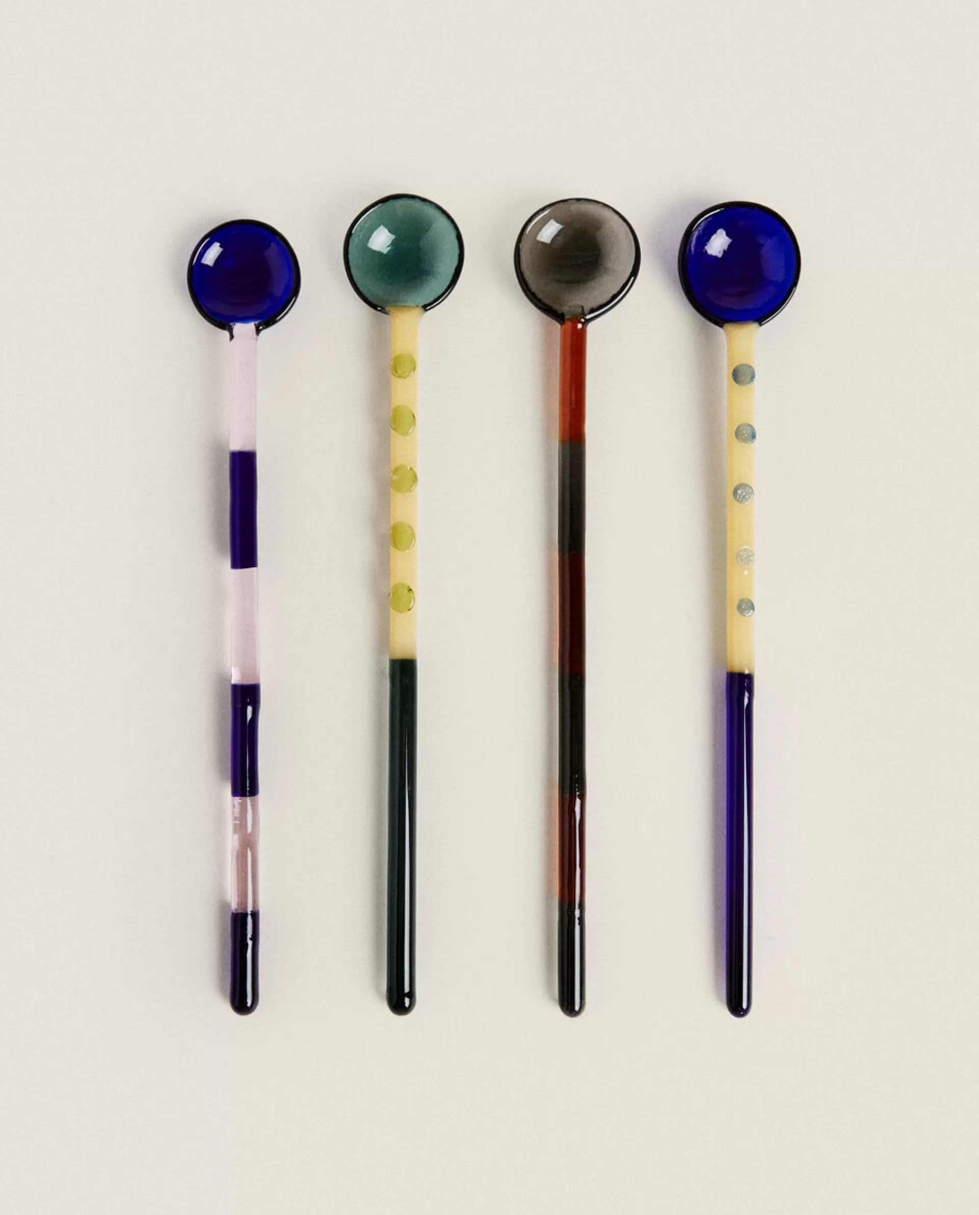 ZARA Home Set Of Borosilicate Glass Tablespoons Green Shop