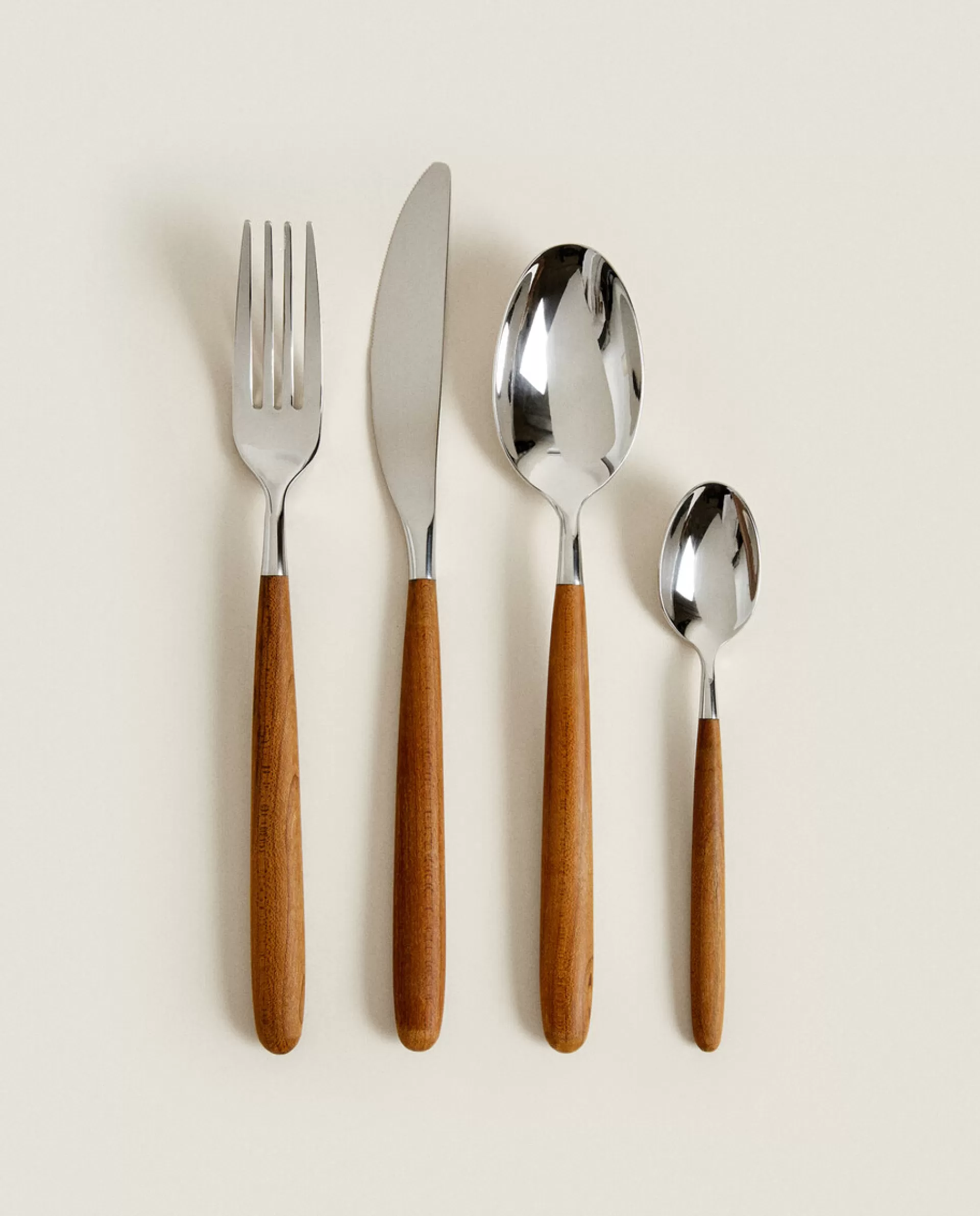 ZARA Home Set Of Maple Cutlery Natural Colour Cheap