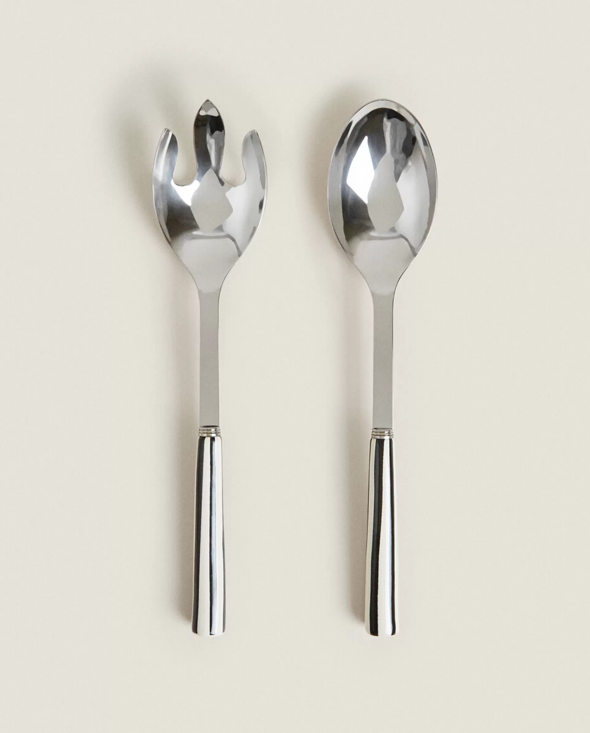 ZARA Home Set Of Striped Serving Sets (2 Units) Black/Ecru Hot