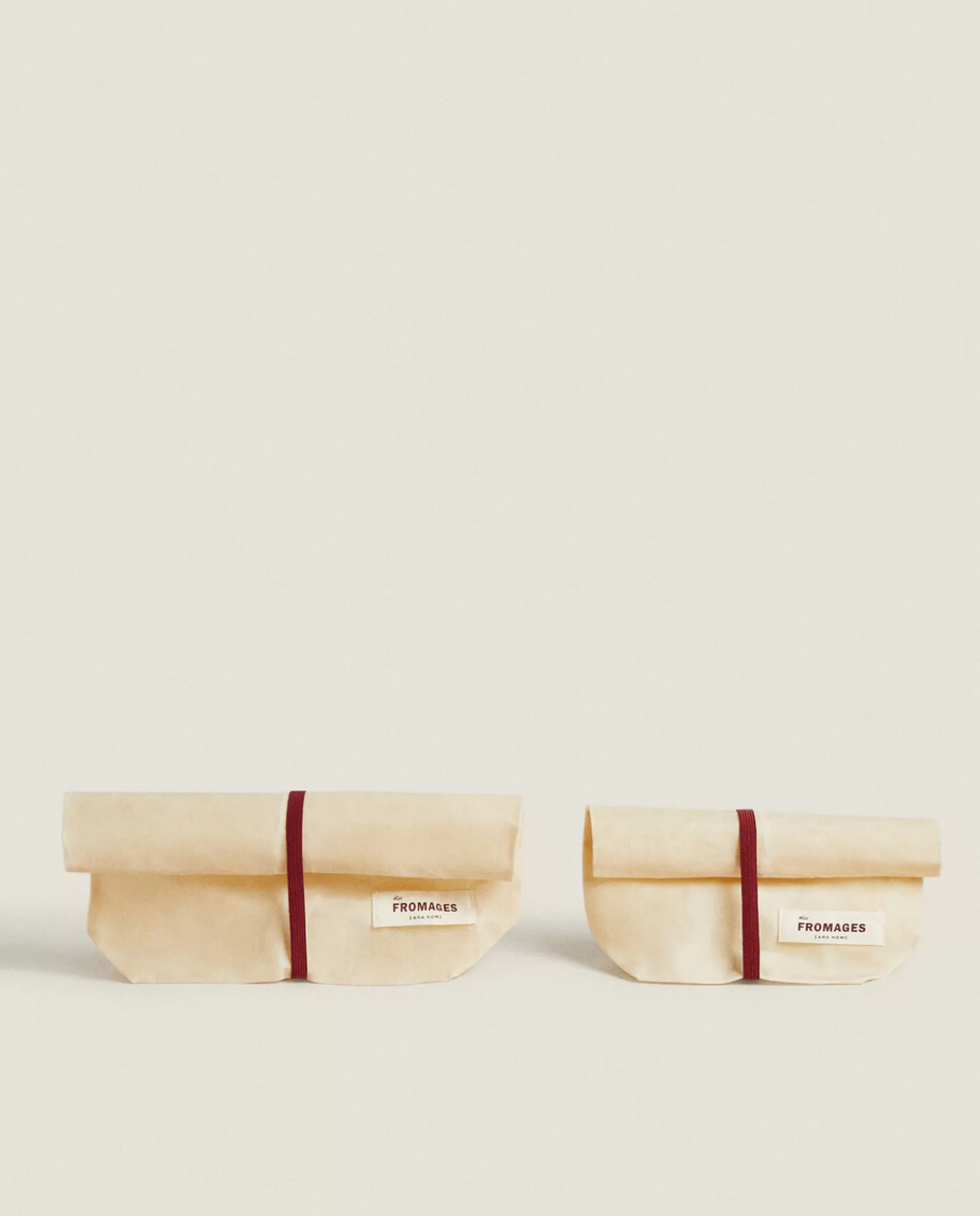 ZARA Home Set Of Wax Bags Cream Outlet