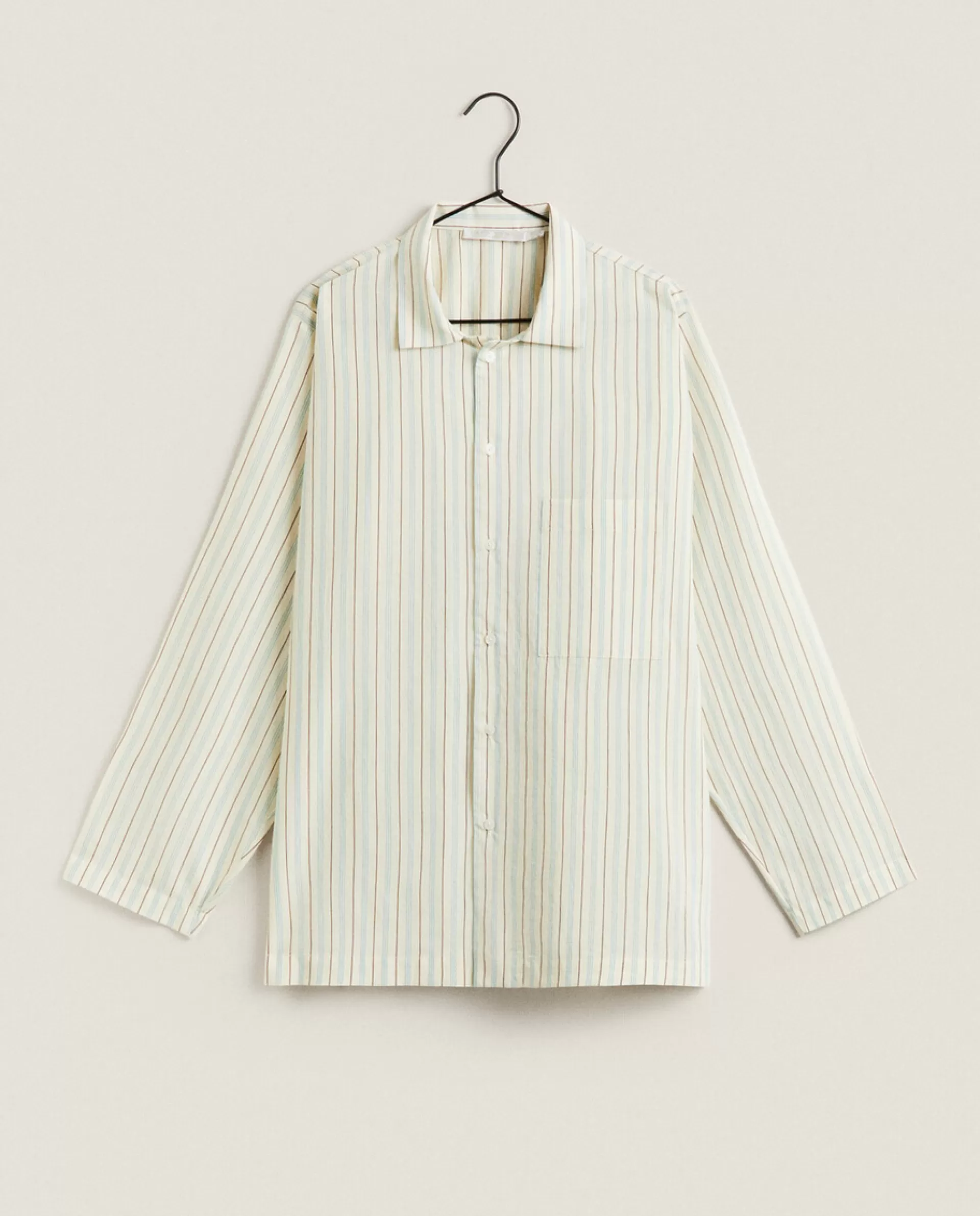 ZARA Home Shirt With Thin Stripes Vanilla Cheap