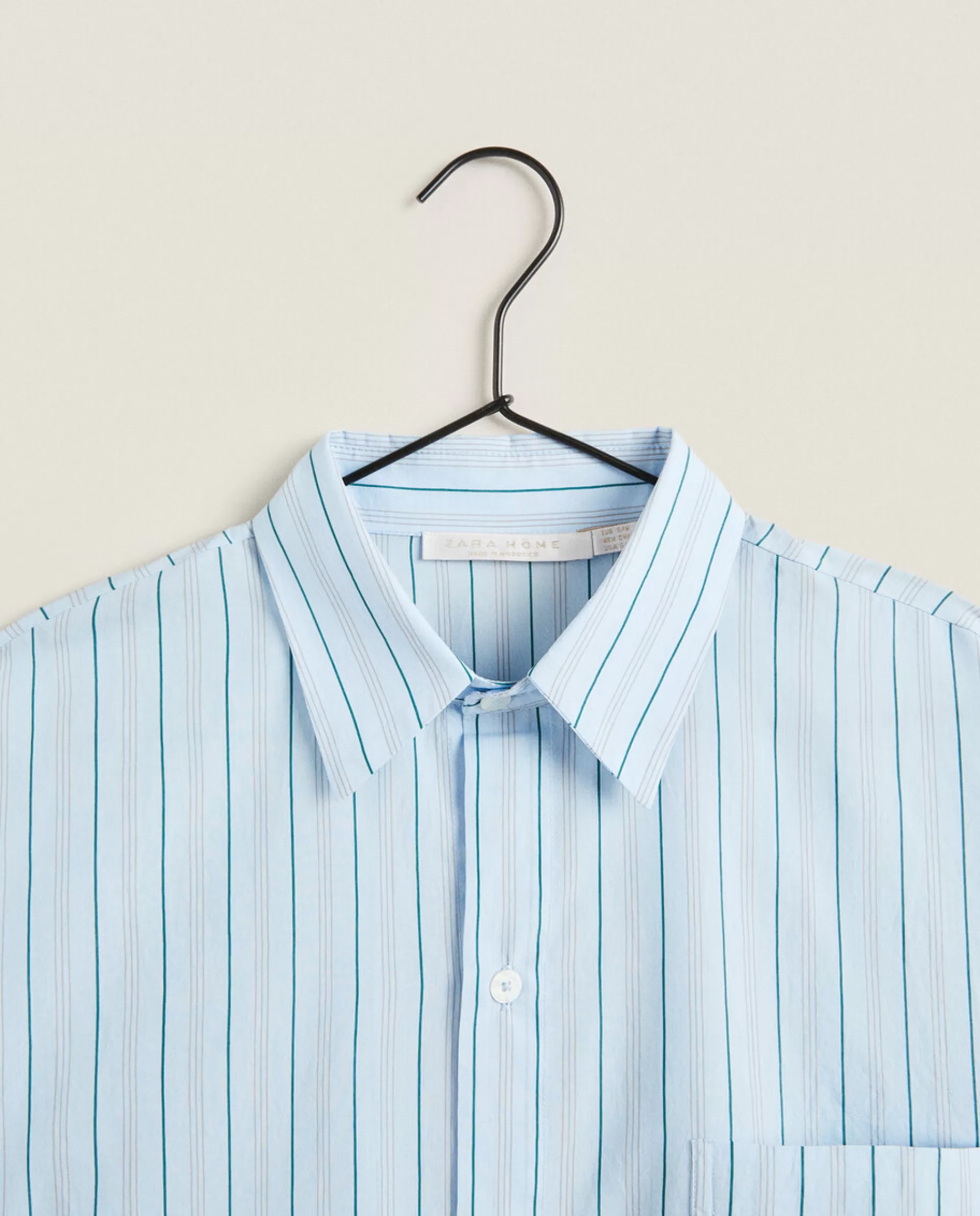 ZARA Home Shirt With Thin Stripes Blue Cheap