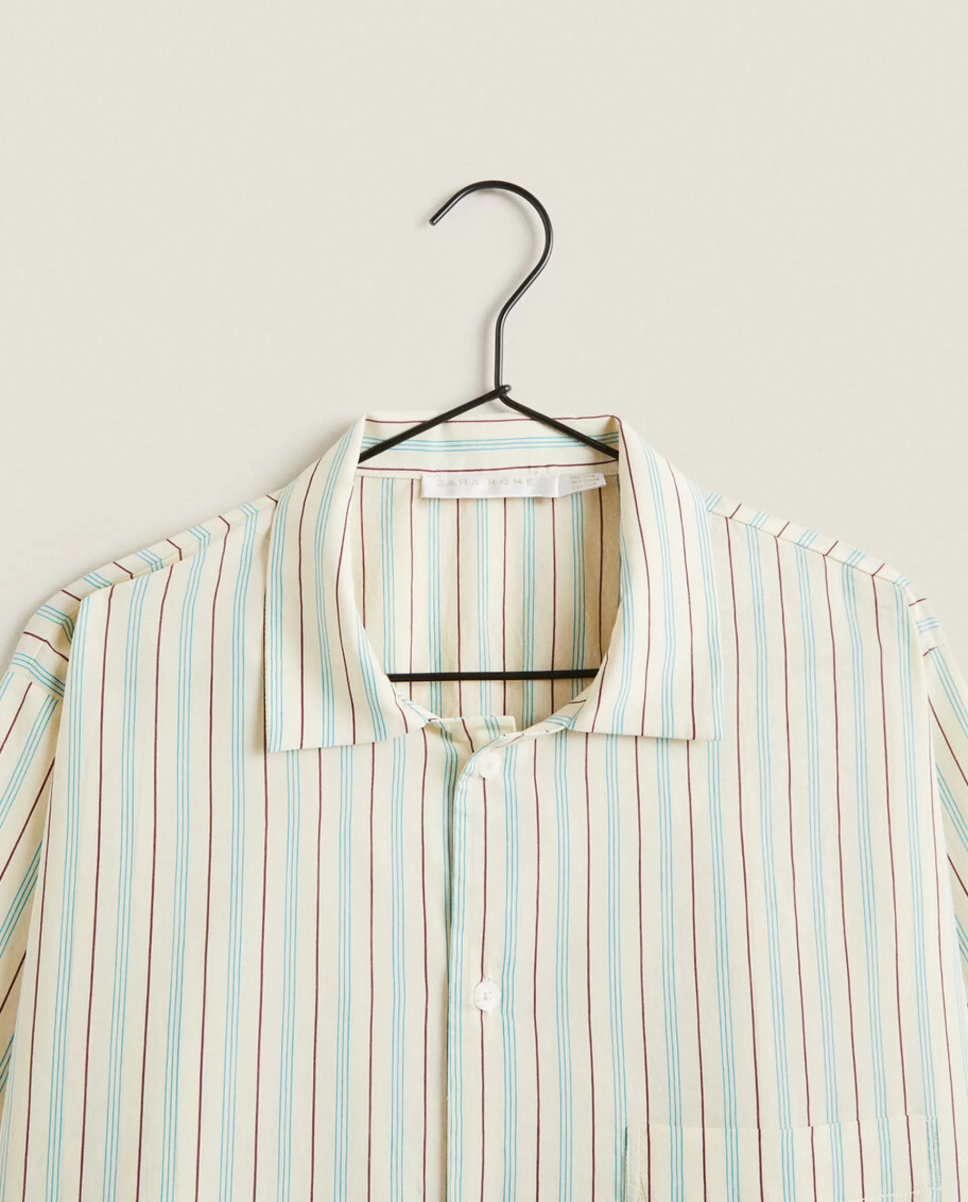 ZARA Home Shirt With Thin Stripes Vanilla Cheap