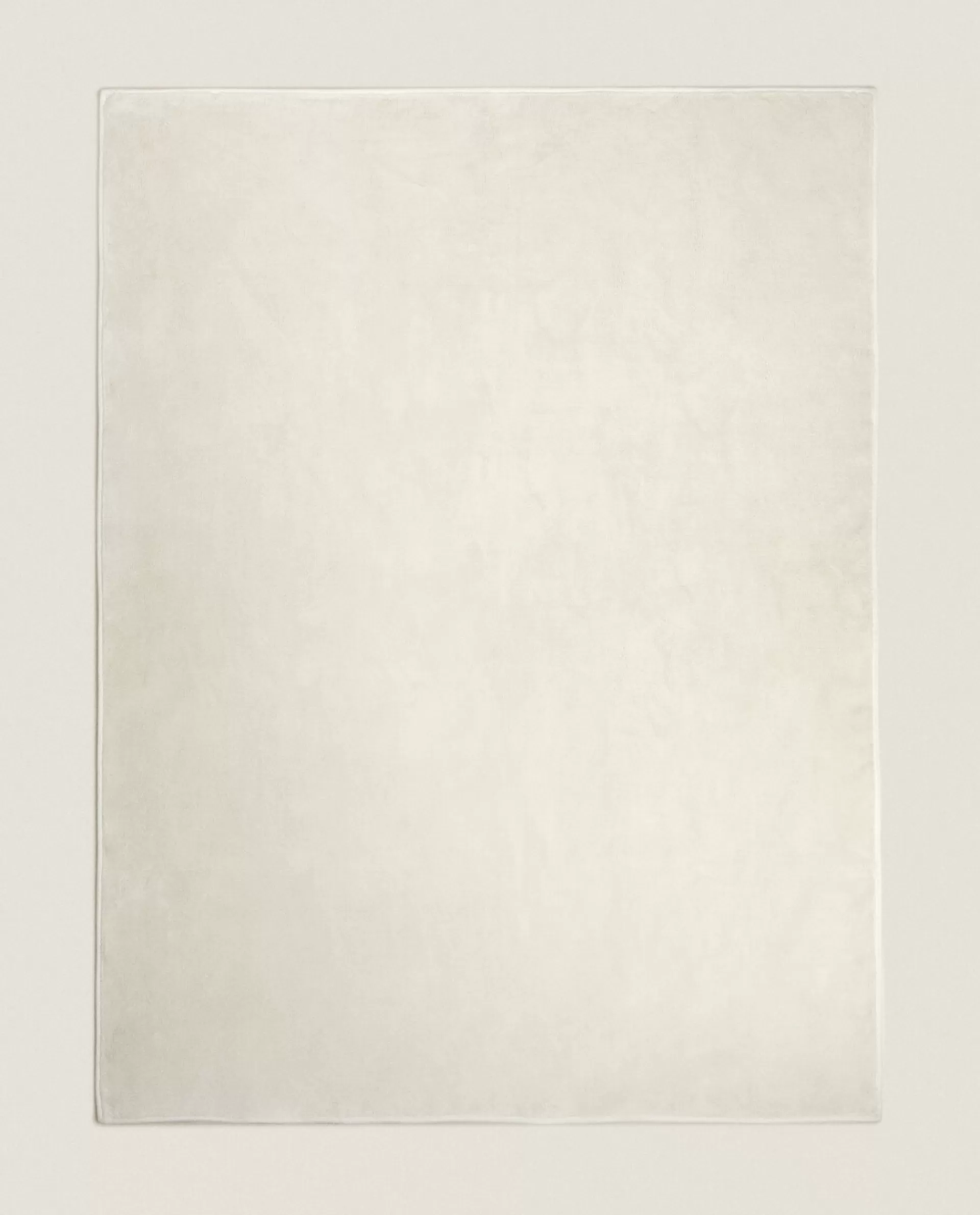 ZARA Home Short Faux Fur Blanket Oyster White Flash Sale