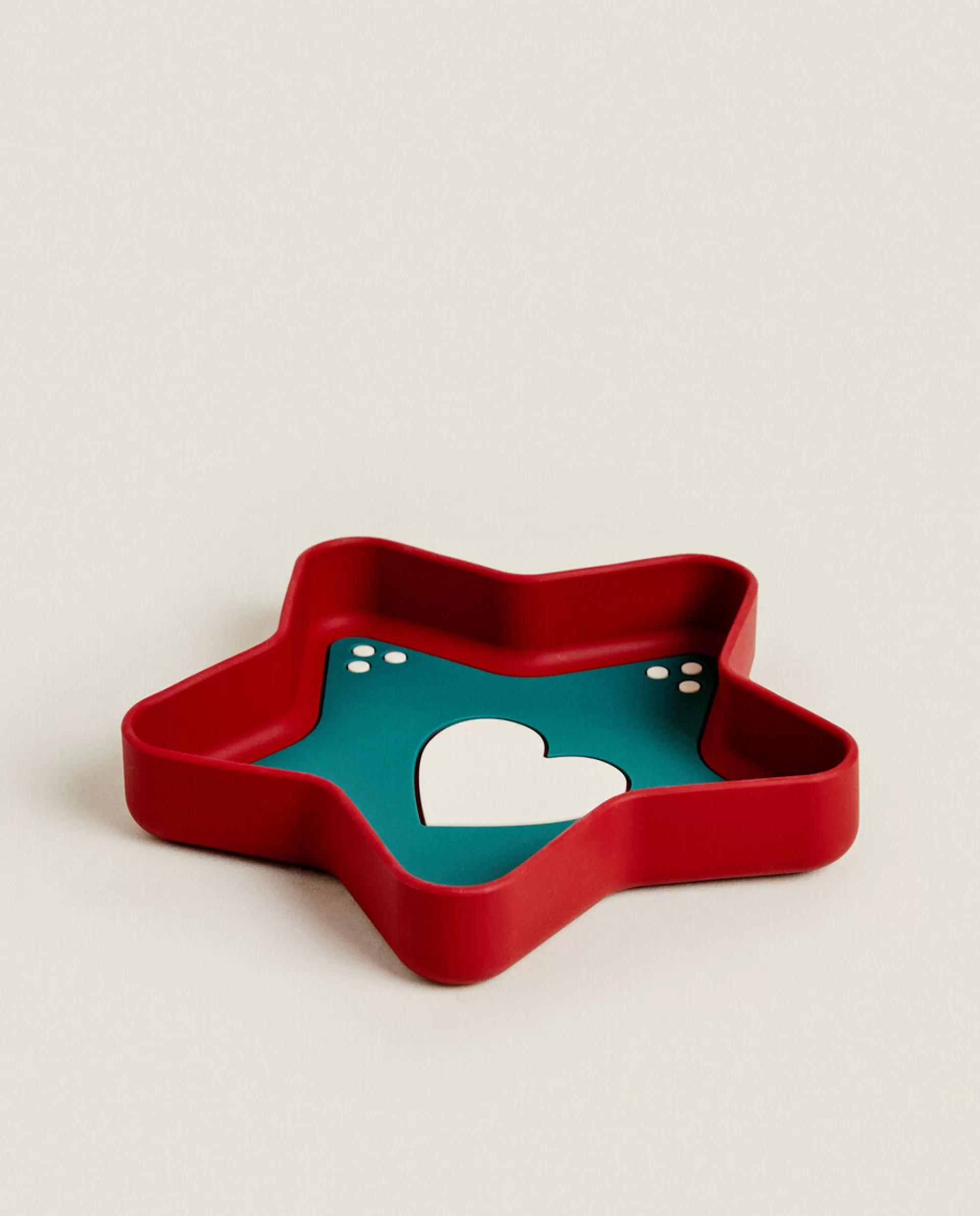 ZARA Home Silicone Christmas Star Plate Green Cheap