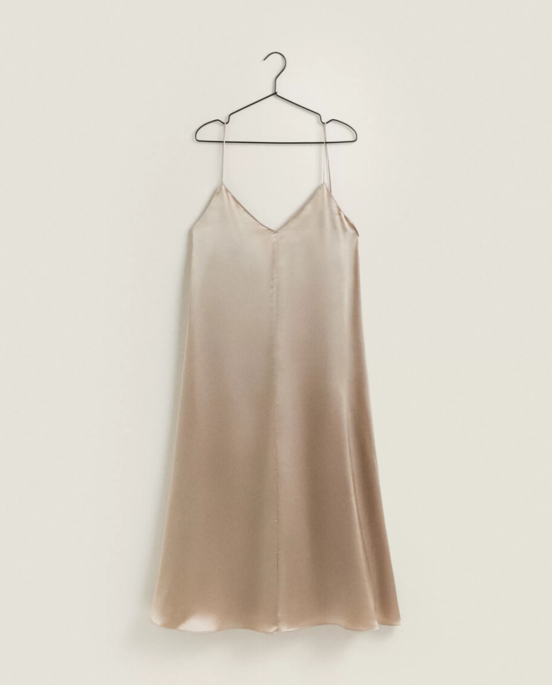 ZARA Home Silk Nightgown Taupe Flash Sale