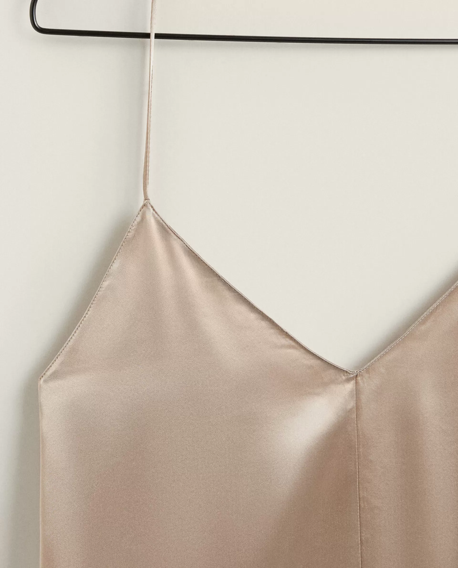 ZARA Home Silk Nightgown Taupe Flash Sale