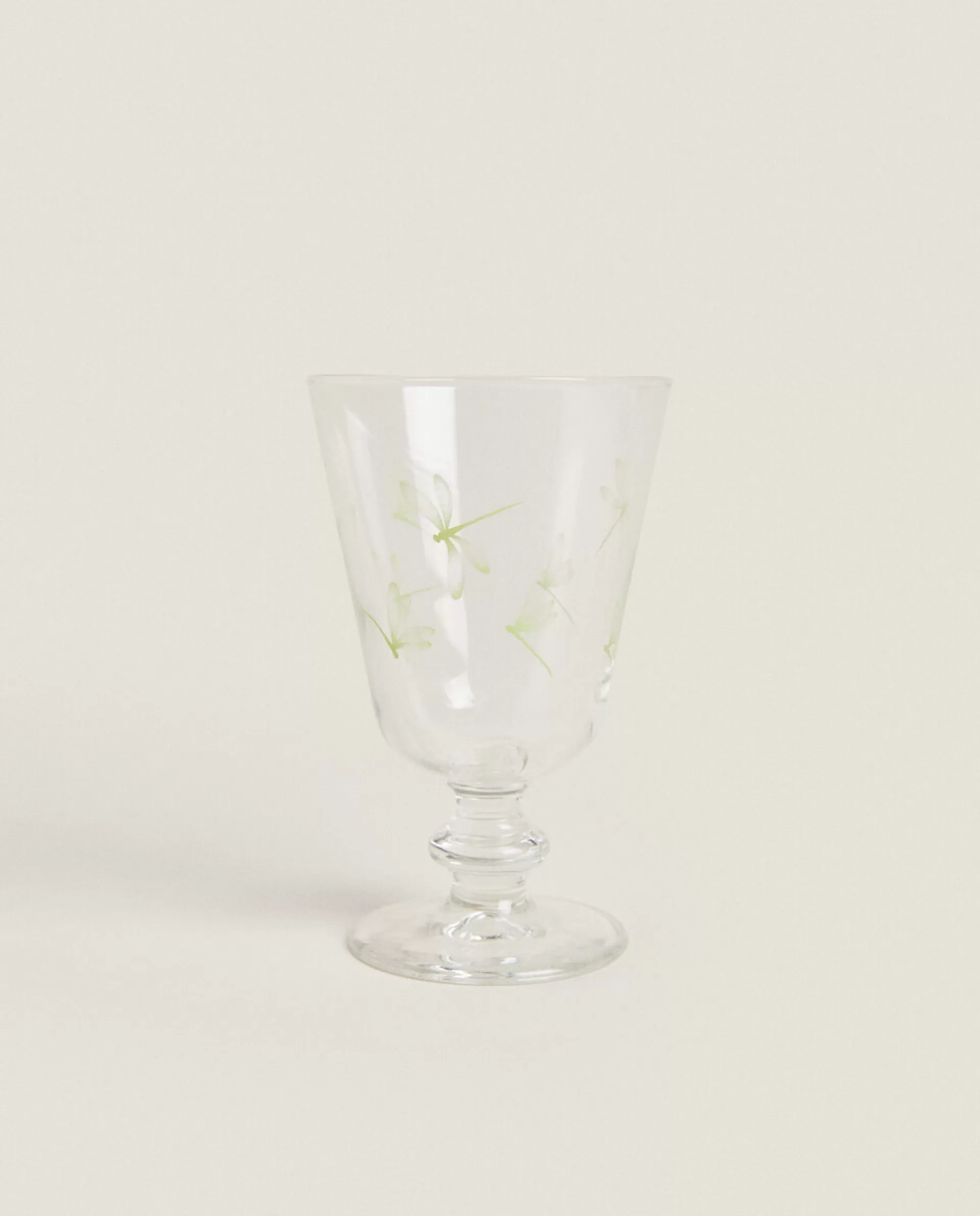 ZARA Home Silk Screen Wine Glass Green Flash Sale
