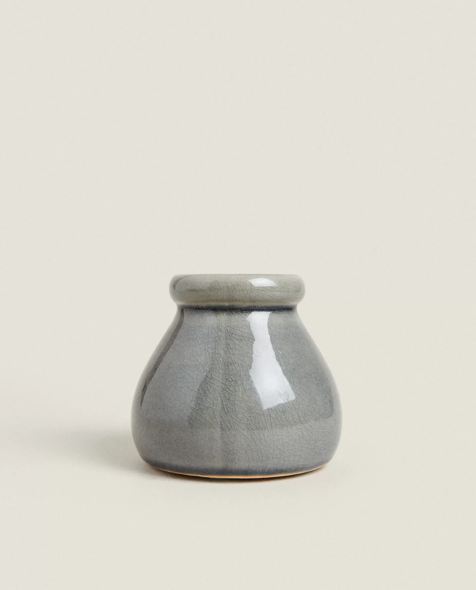 ZARA Home Small Ceramic Vase Blue Hot