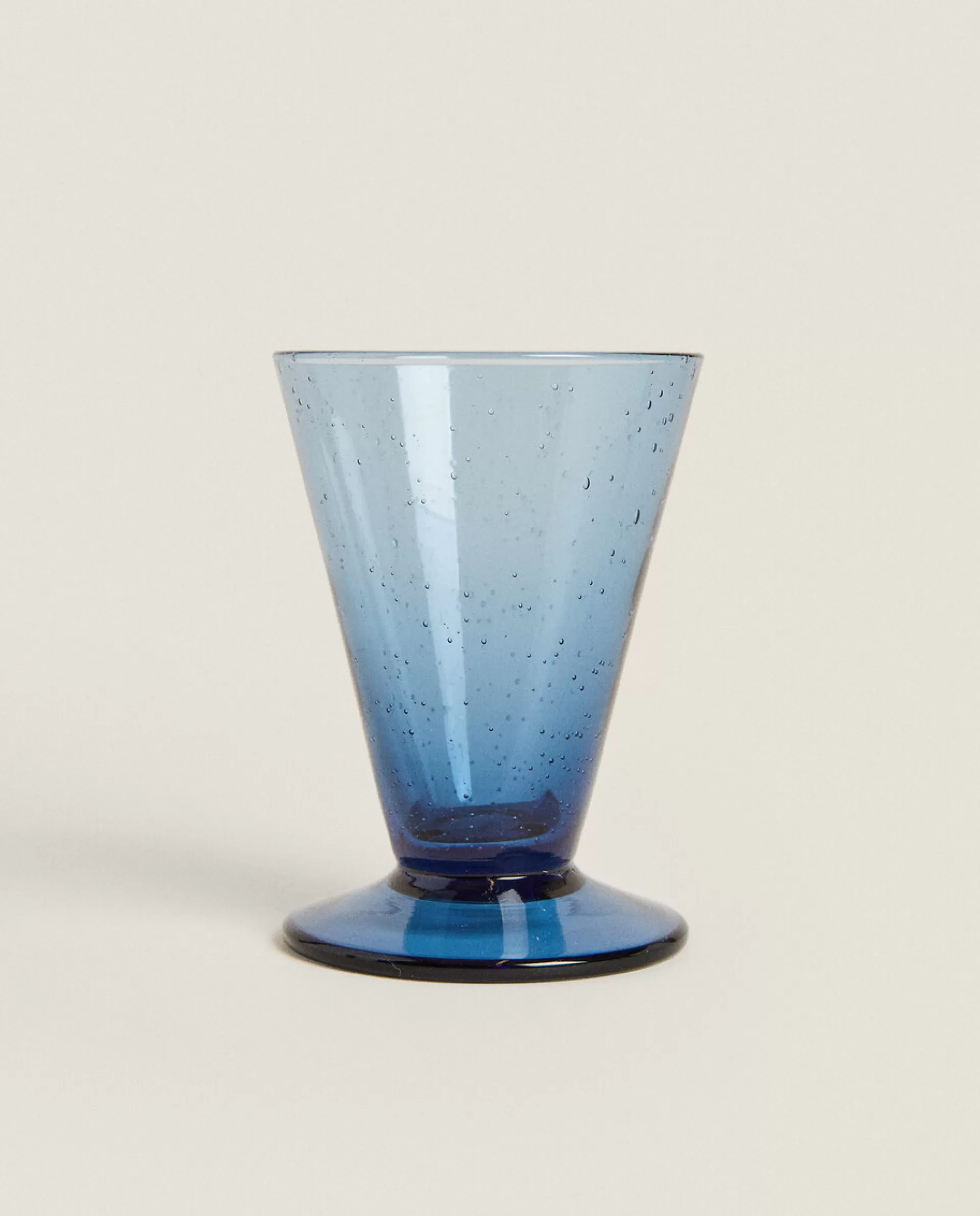 ZARA Home Small Glass With Bubbles Blue Fashion