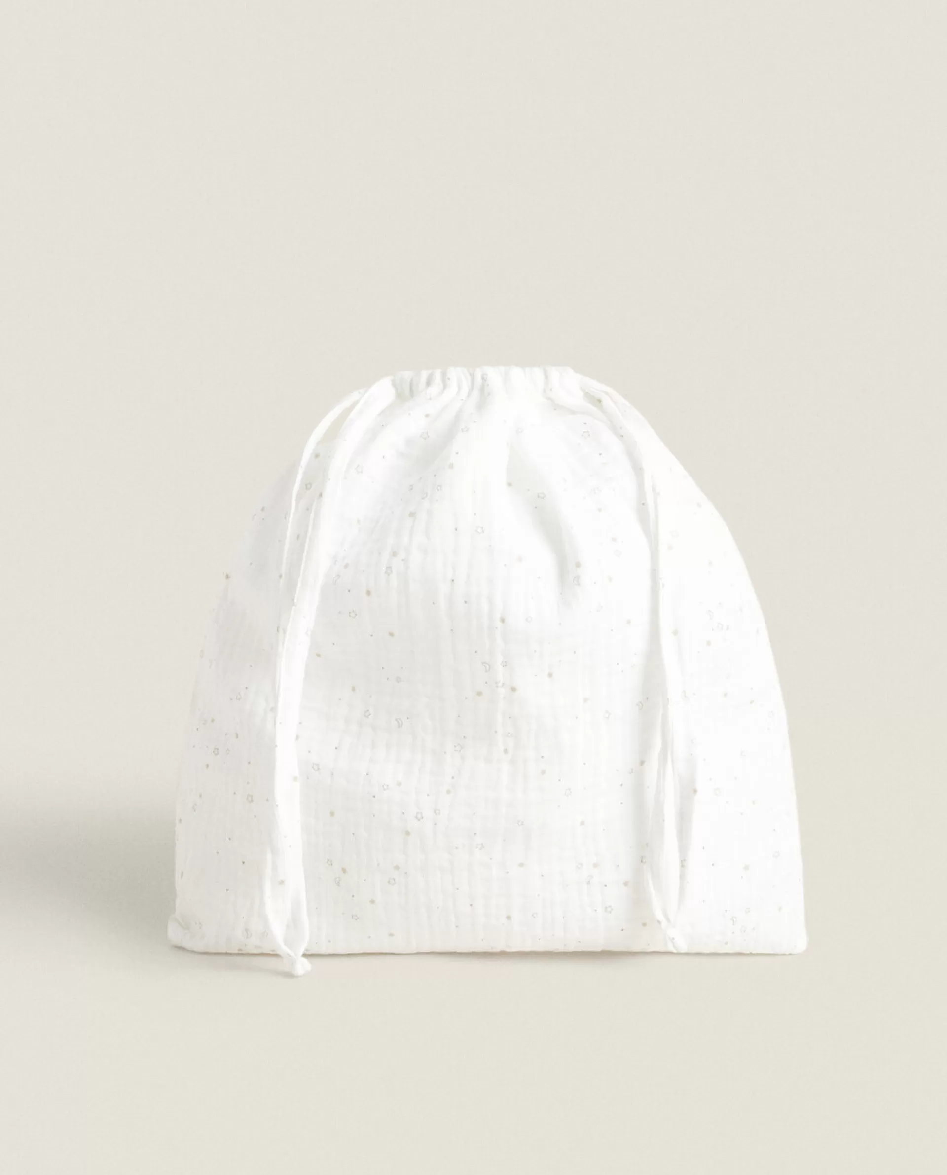 ZARA Home Small Star Print Laundry Bag White Online