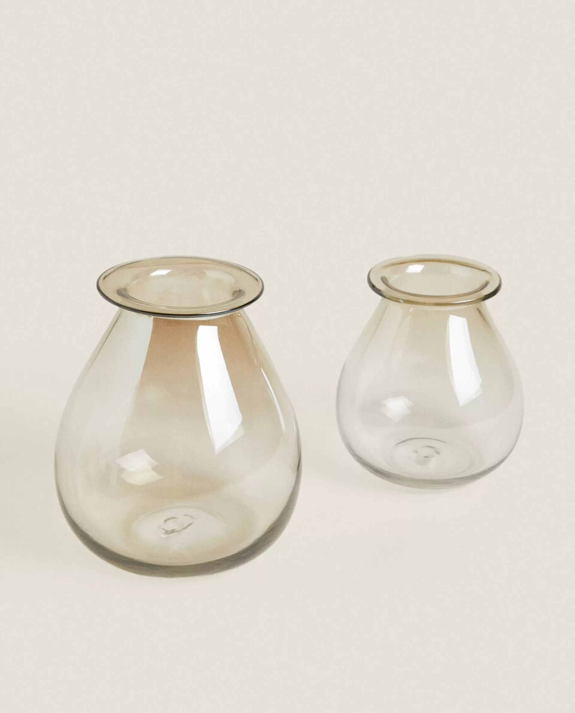 ZARA Home Smoky Glass Vase Golden Discount