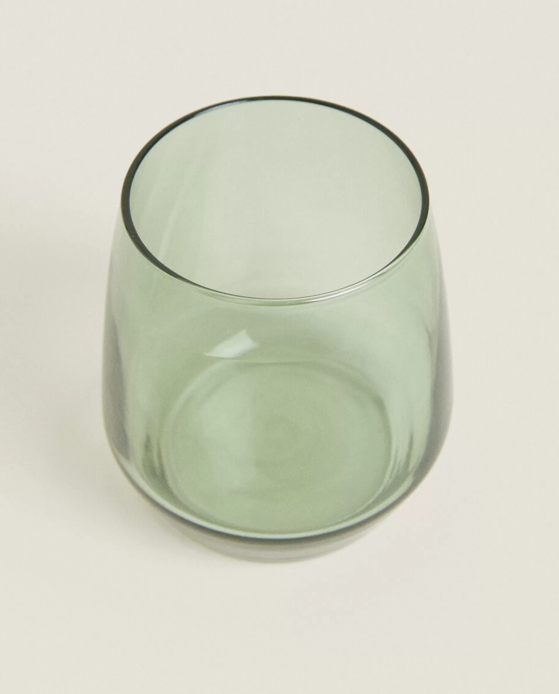 ZARA Home Smooth Glass Tumbler Green Best Sale