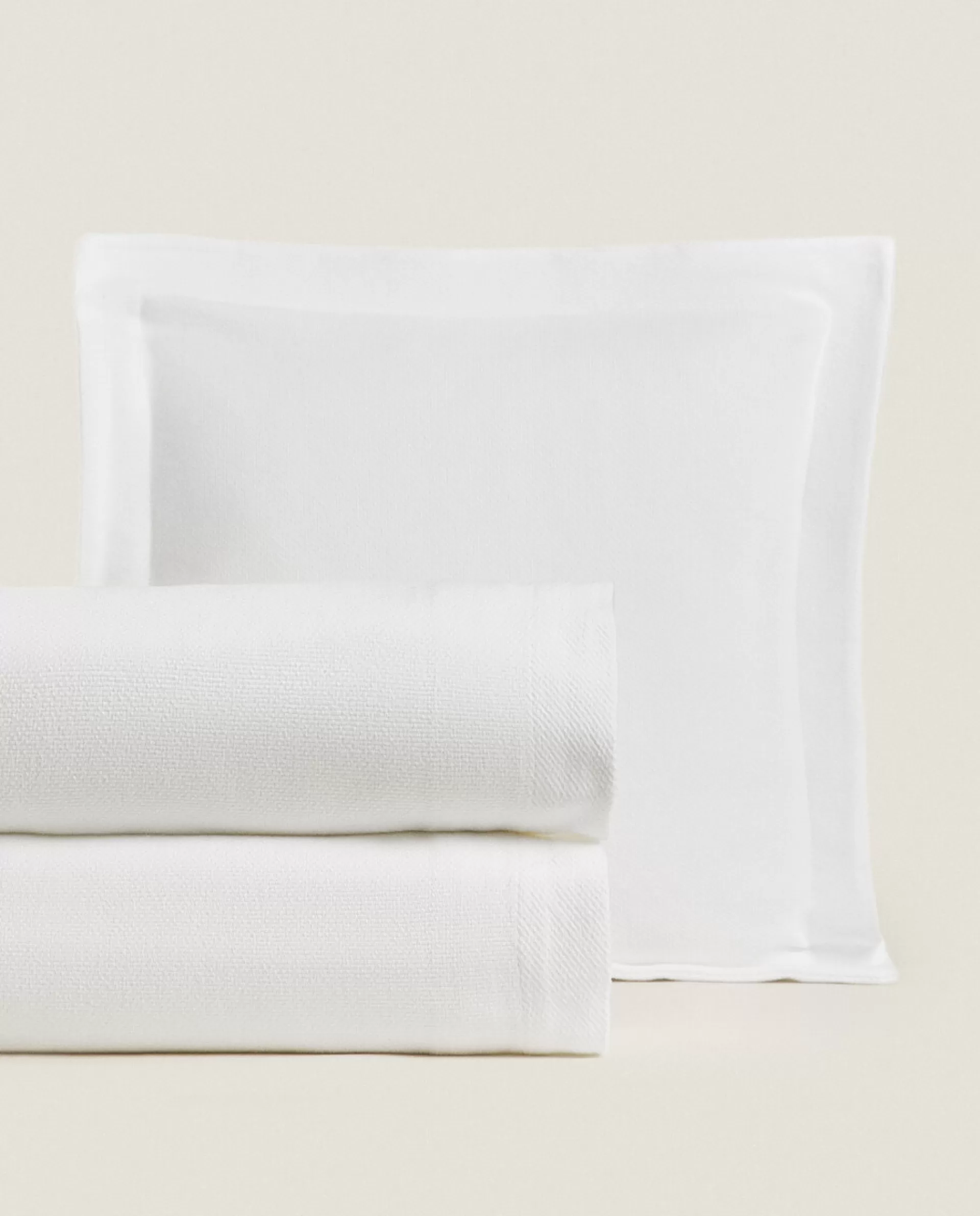 ZARA Home Solid Color Cotton Bedspread White Outlet