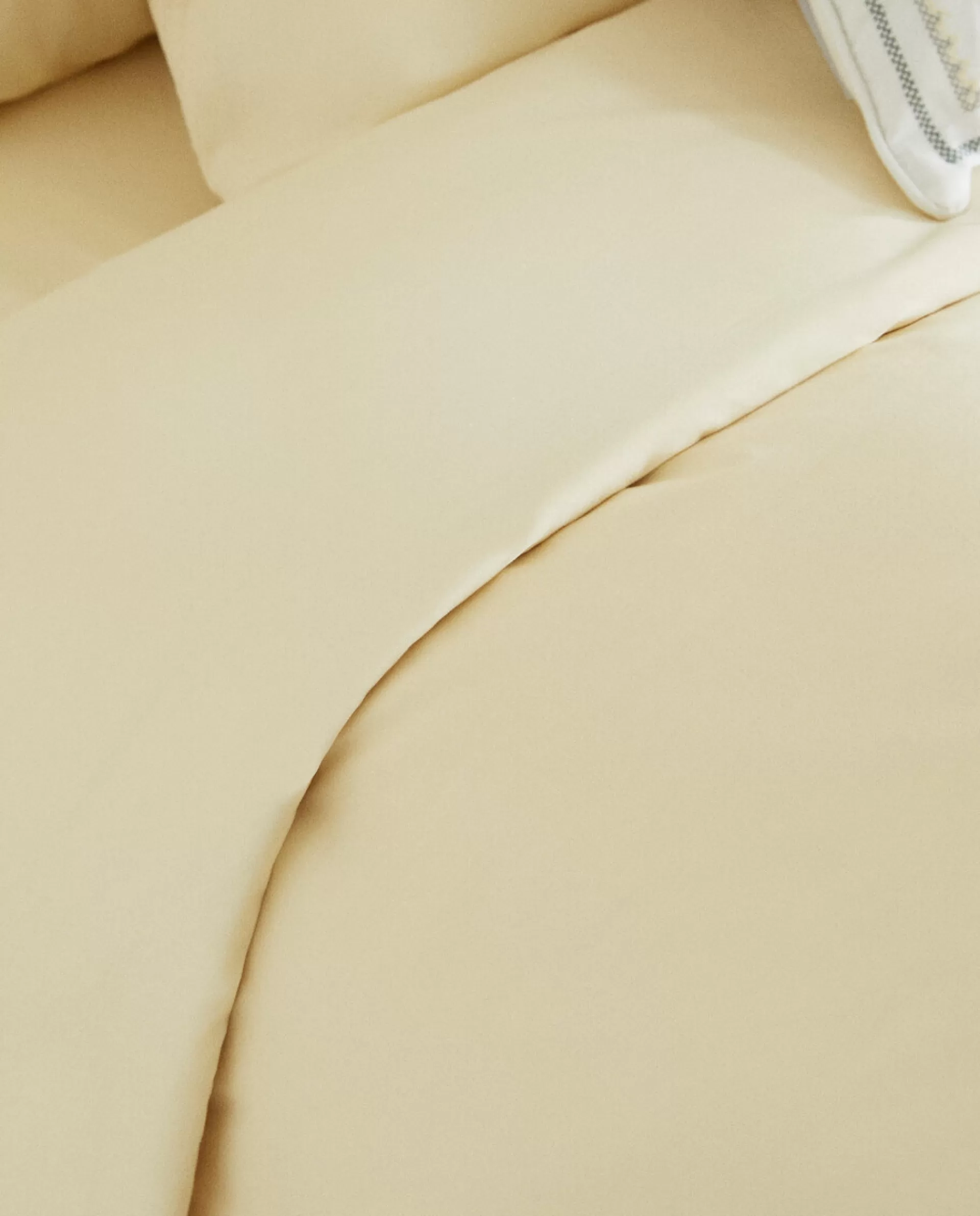 ZARA Home Solid Color Cotton Duvet Cover Yellow Fashion