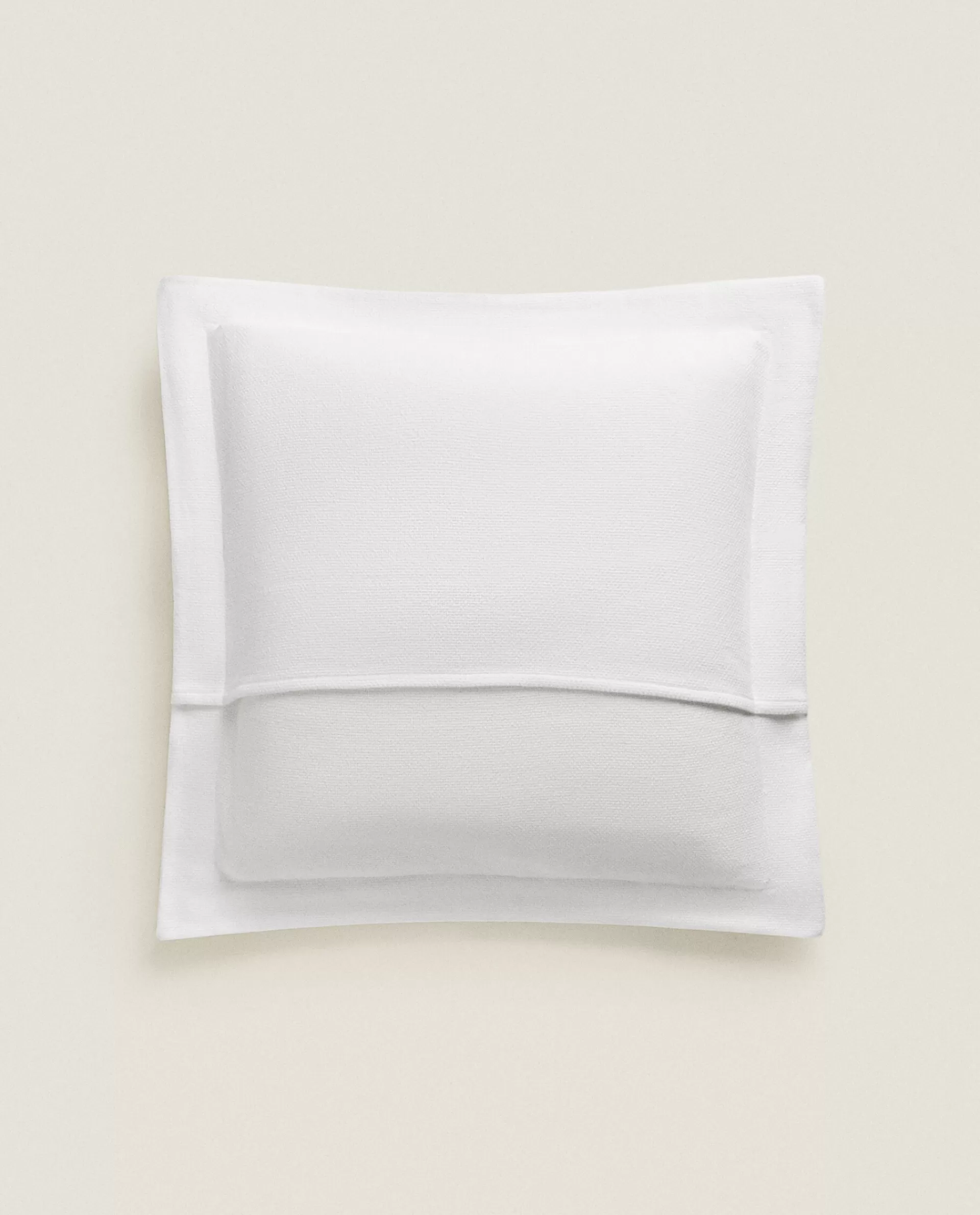 ZARA Home Solid Color Cotton Throw Pillow Cover White Best Sale