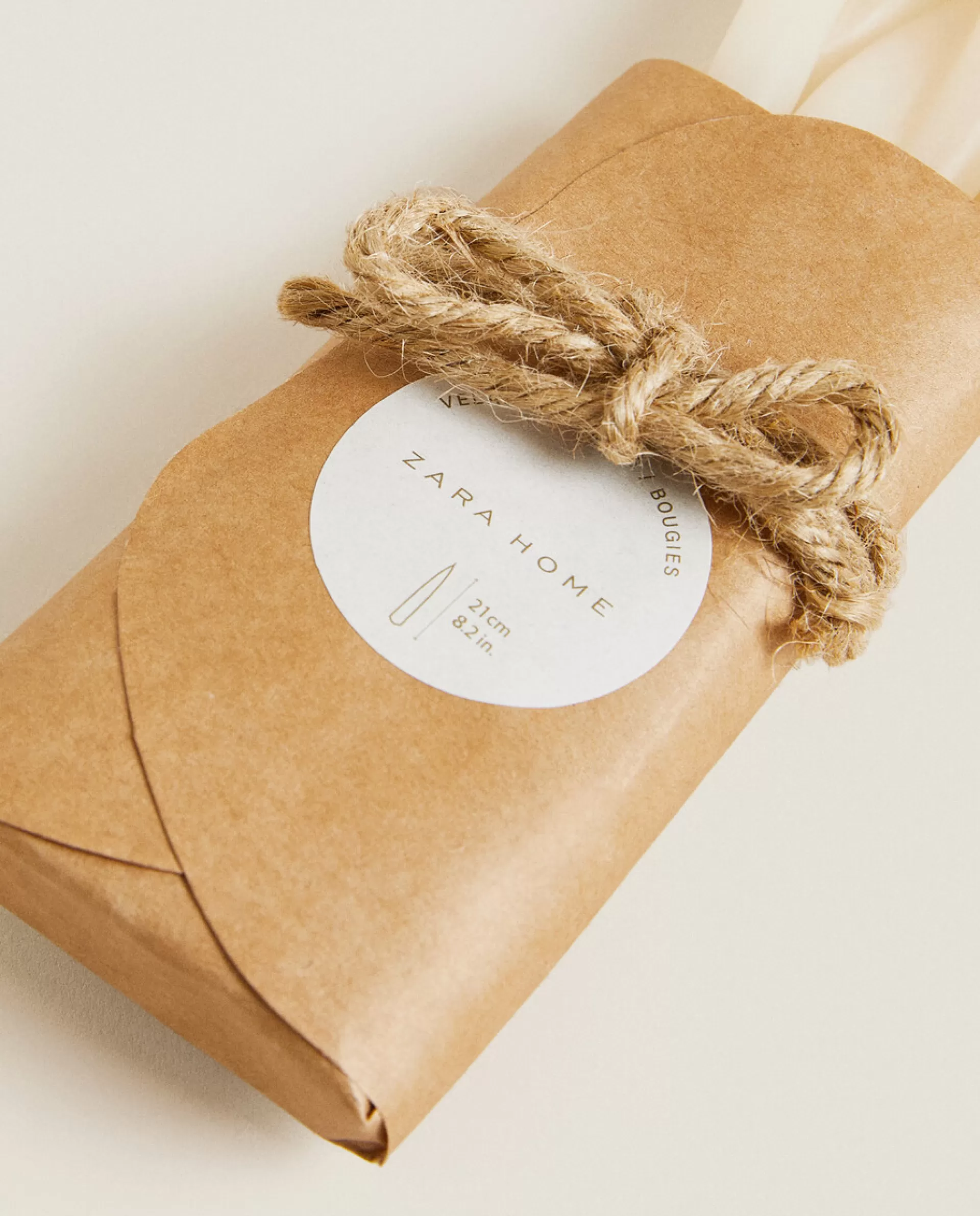 ZARA Home Spiral Candle (Pack Of 3) Ecru Clearance