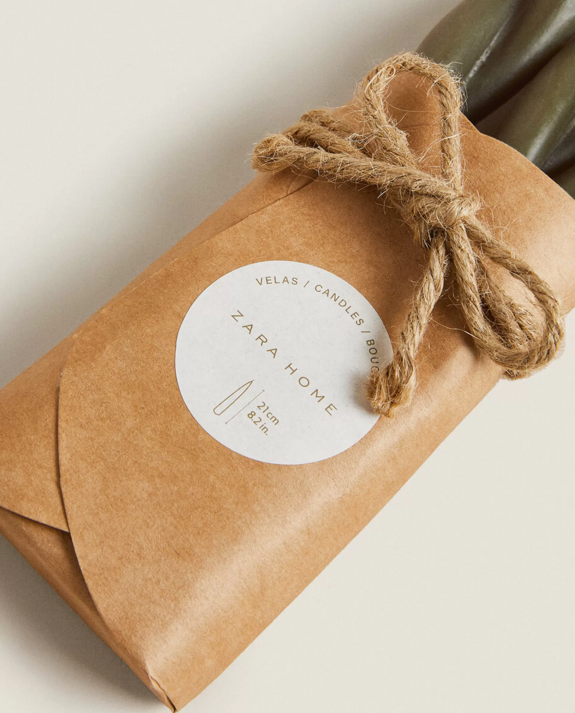 ZARA Home Spiral Candle (Pack Of 3) Green Cheap