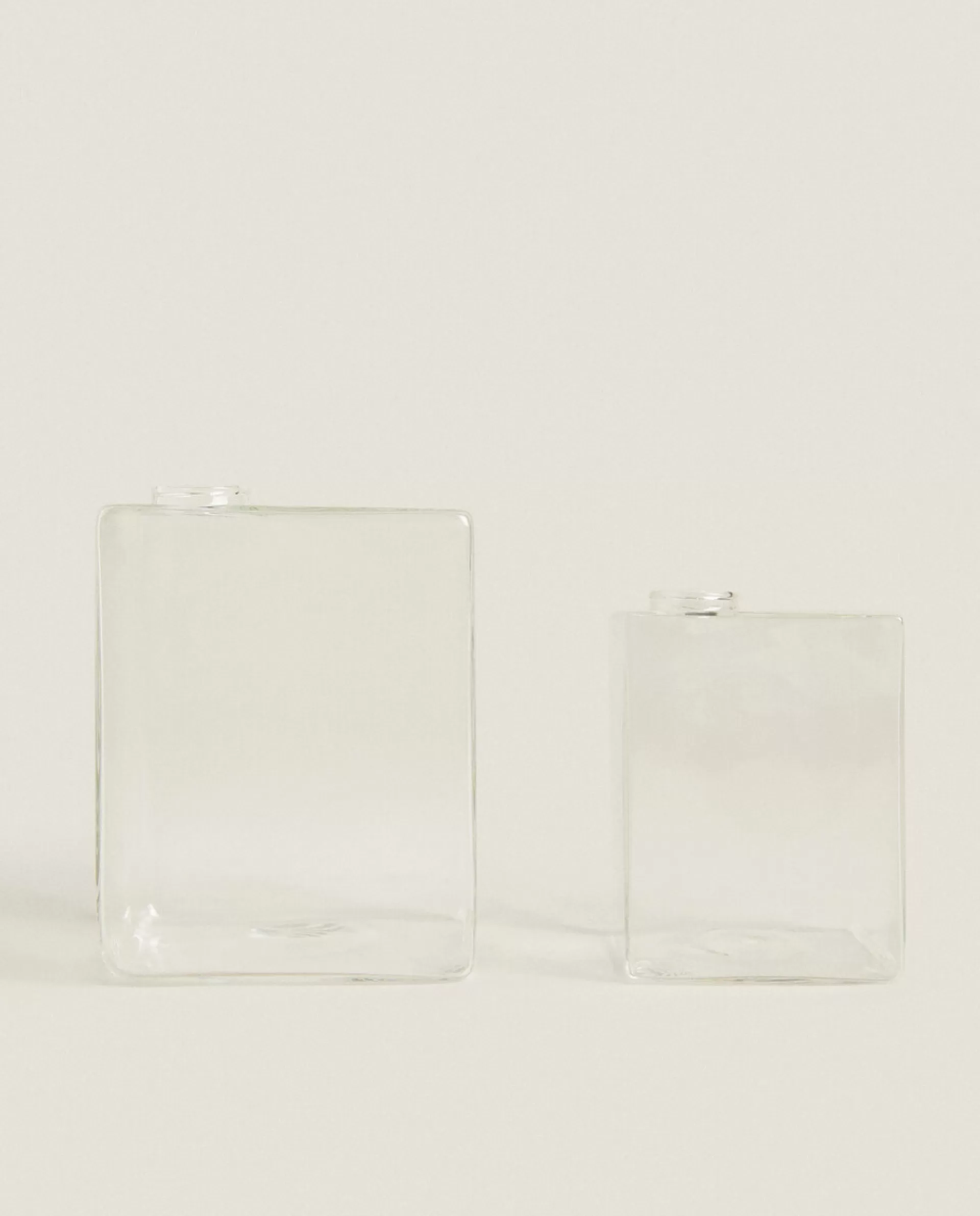 ZARA Home Square Glass Vase Transparent Store