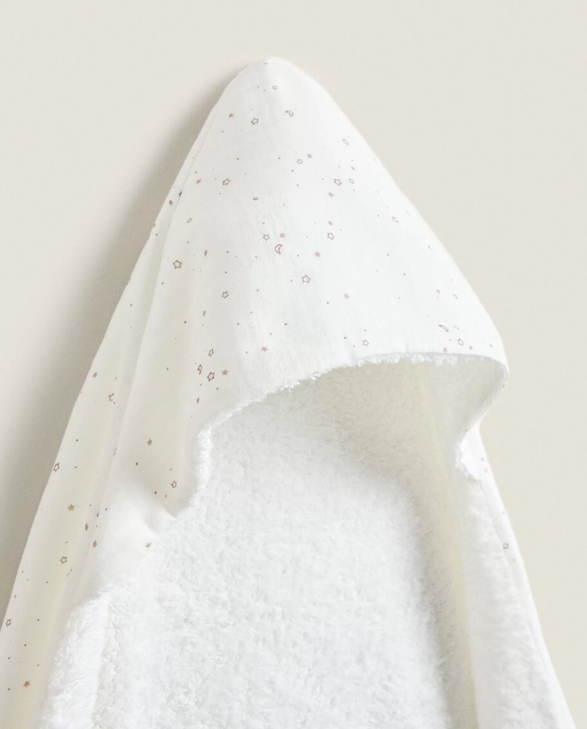 ZARA Home Star Hooded Towel Oyster White Best