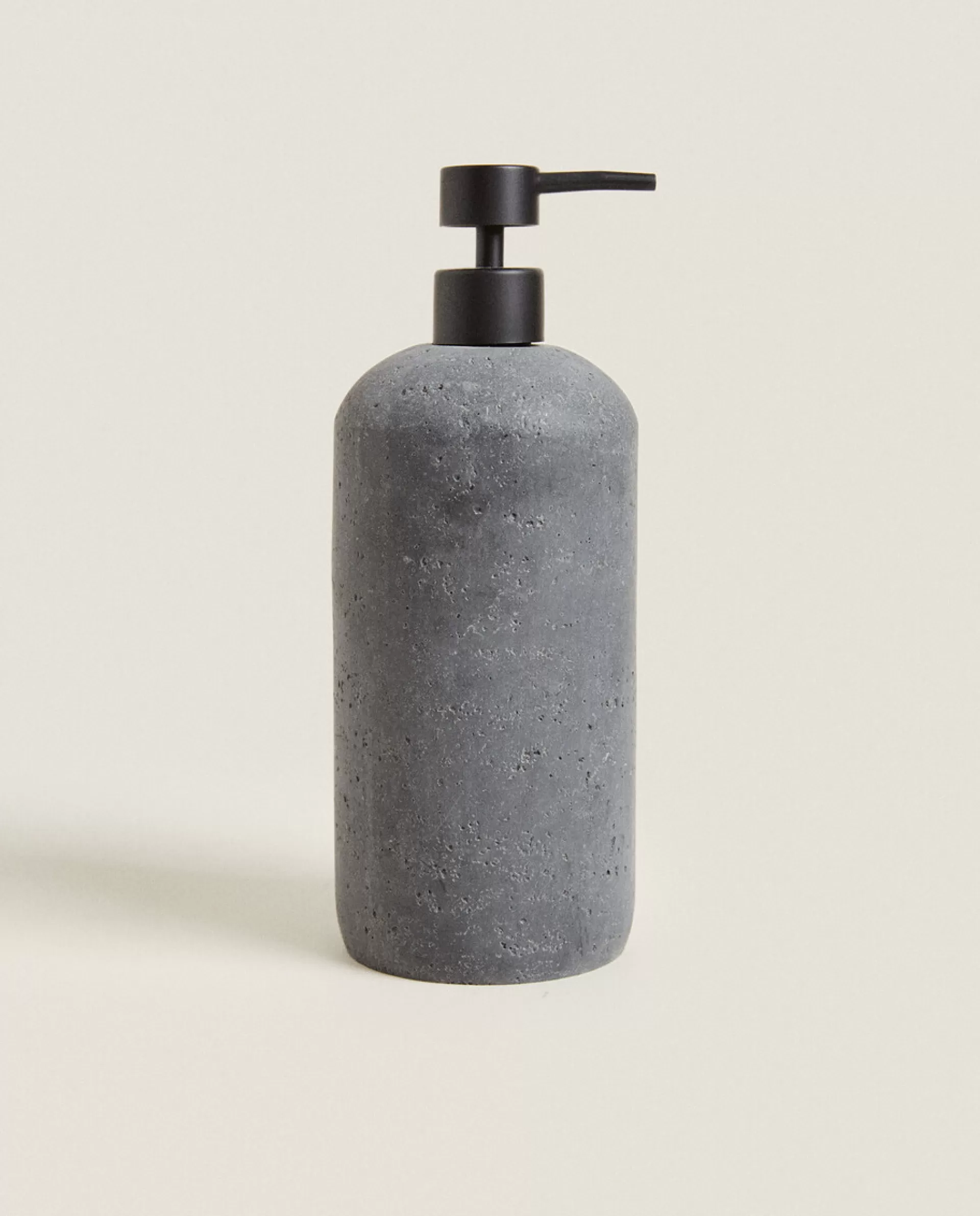 ZARA Home Stone Grey Resin Shower Dispenser Black Outlet