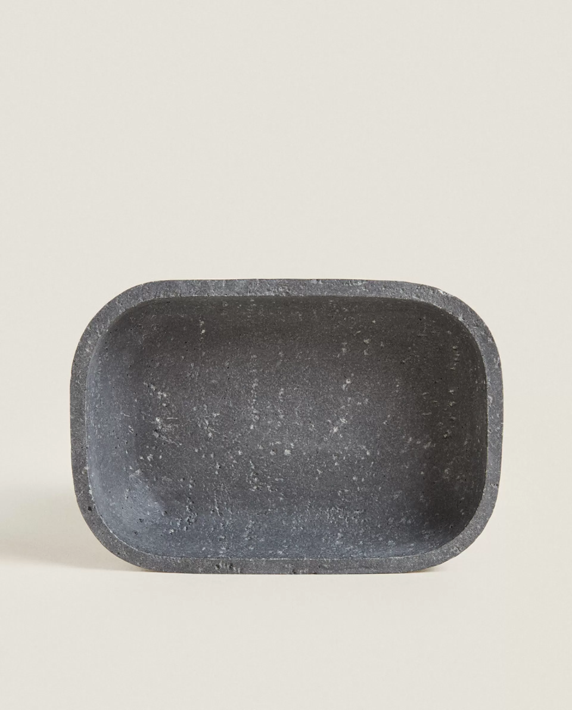 ZARA Home Stone Grey Resin Soap Dish Black Cheap
