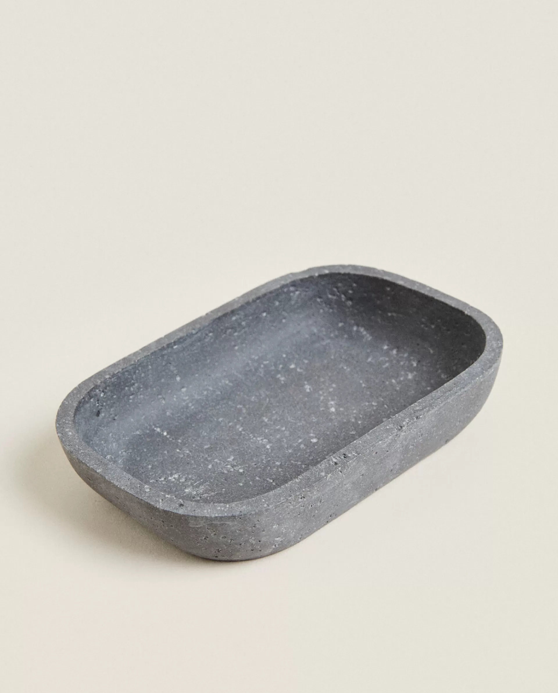 ZARA Home Stone Grey Resin Soap Dish Black Cheap