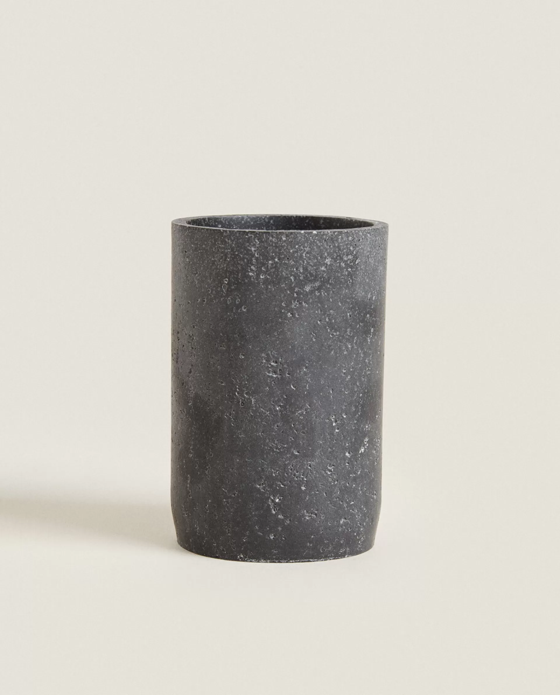 ZARA Home Stone Grey Resin Tumbler Black Sale