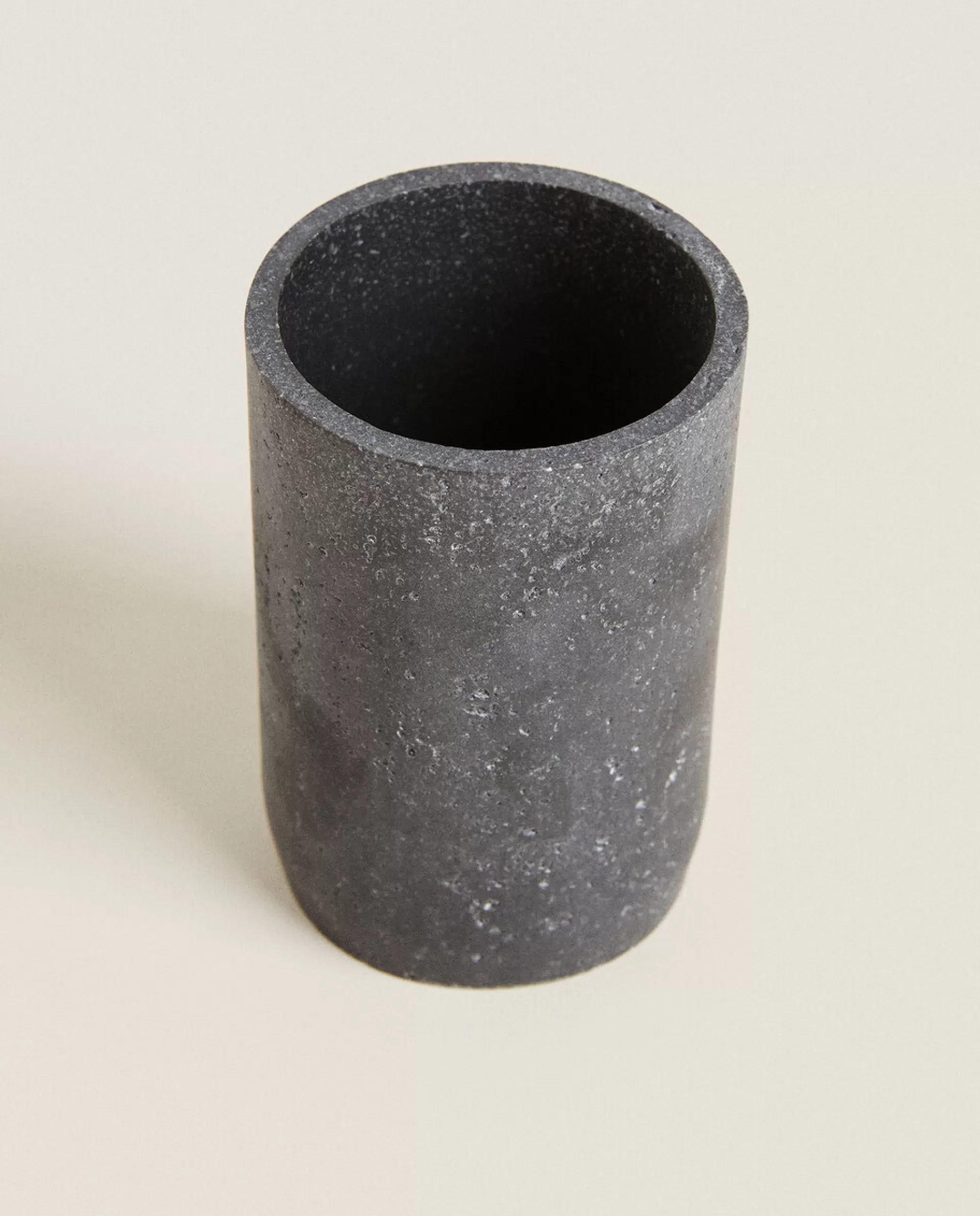 ZARA Home Stone Grey Resin Tumbler Black Sale