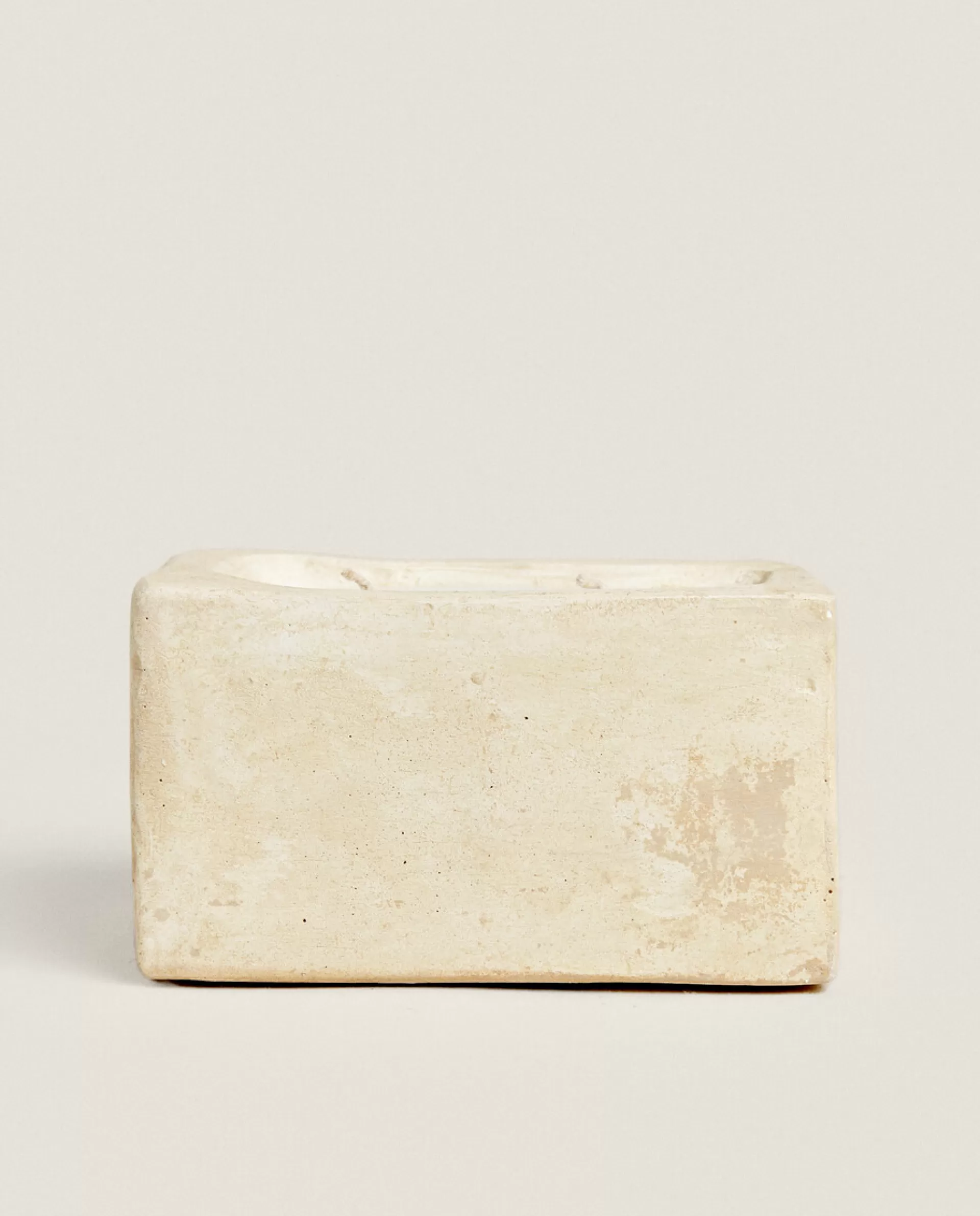 ZARA Home Stone Style Candle Beige Hot