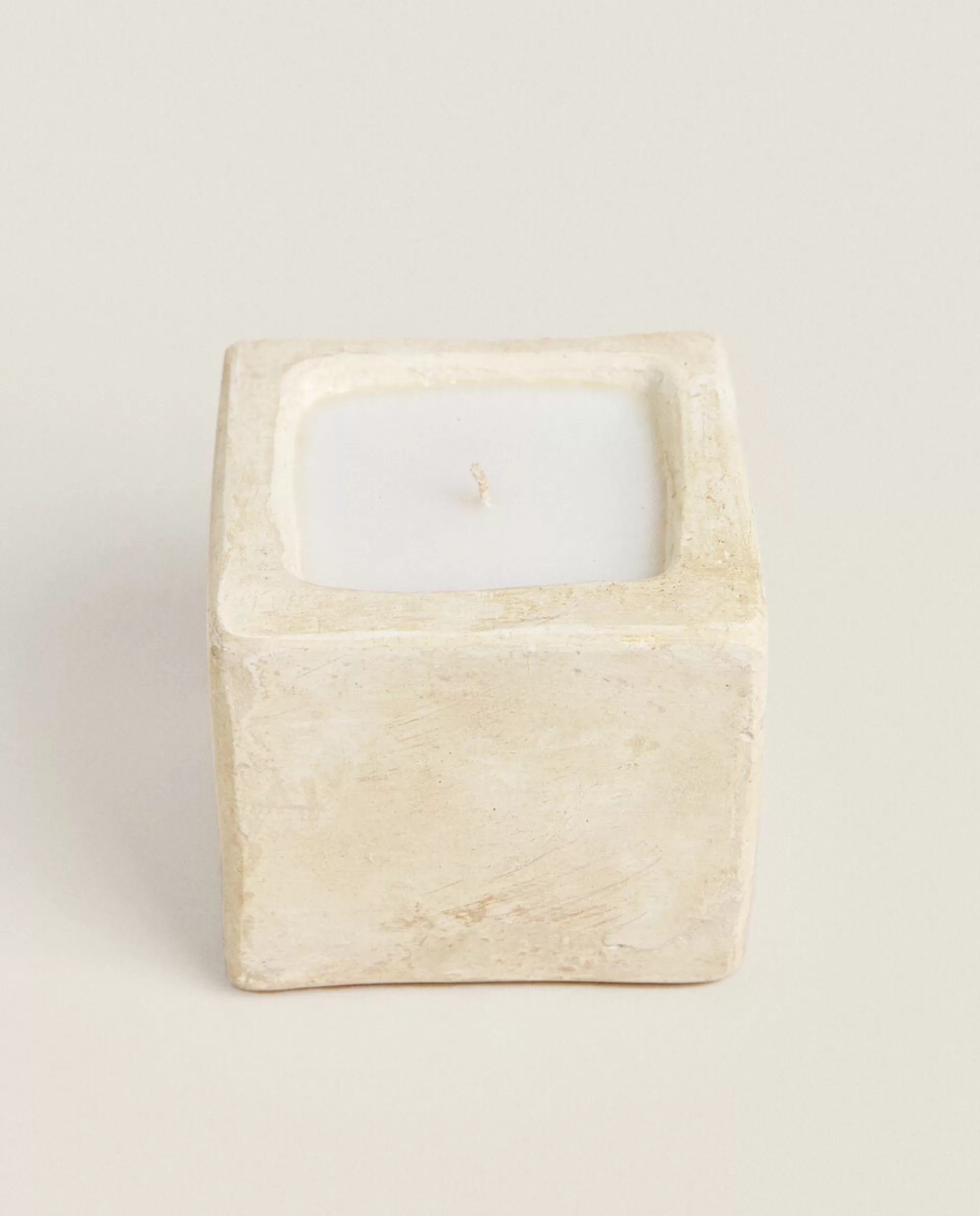 ZARA Home Stone Style Candle Beige Best