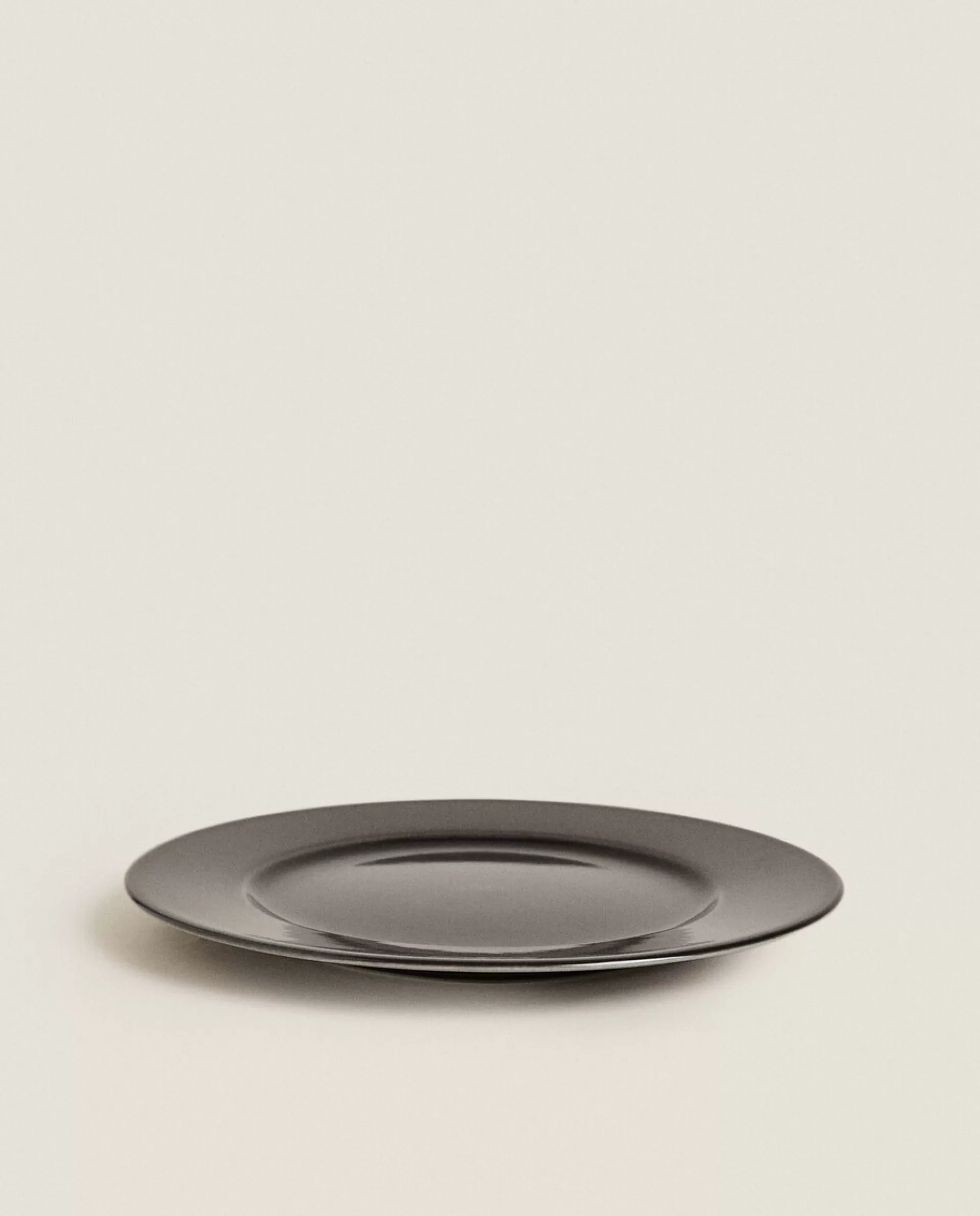ZARA Home Stoneware Dinner Plate Black Cheap