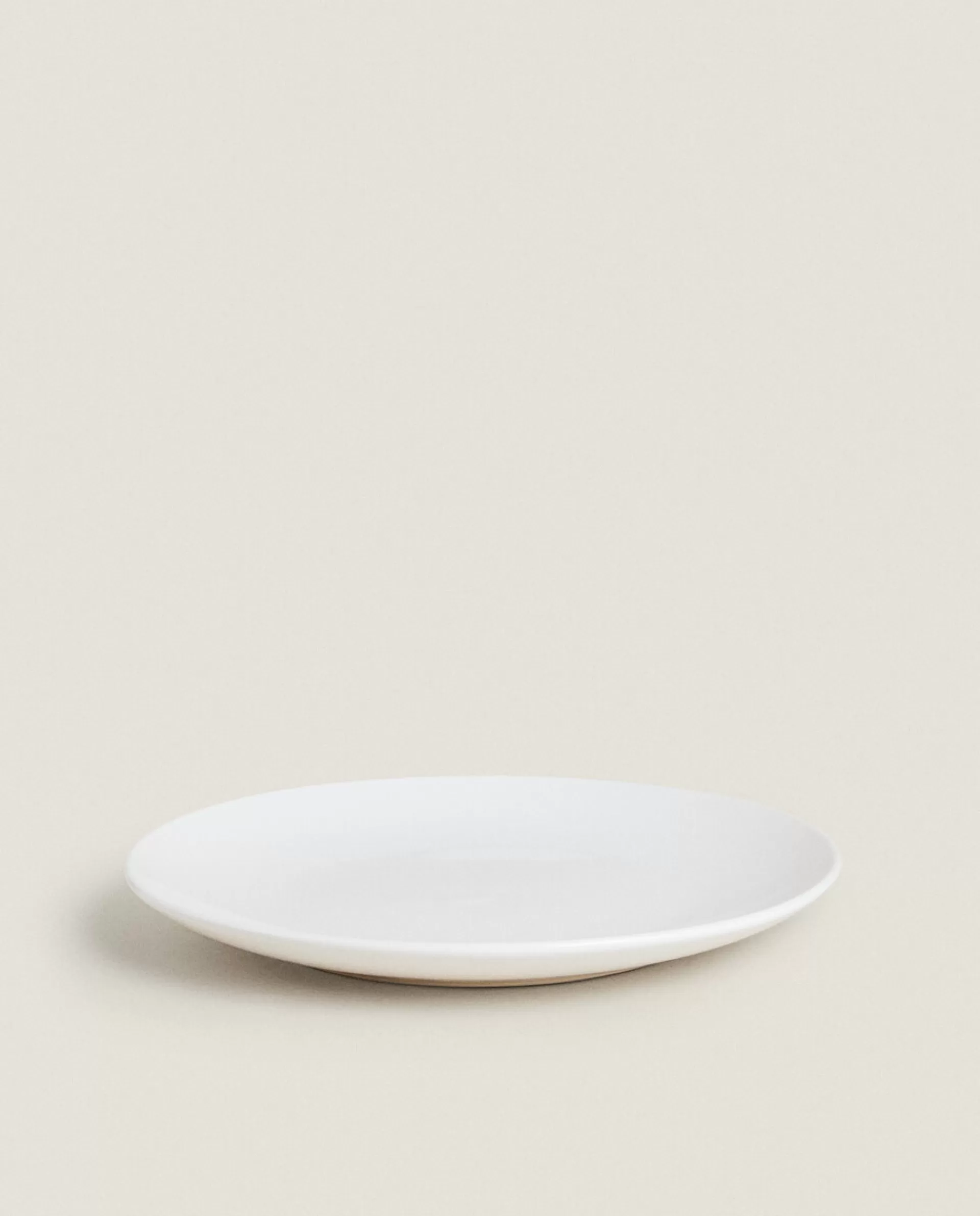 ZARA Home Stoneware Dinner Plate White Flash Sale