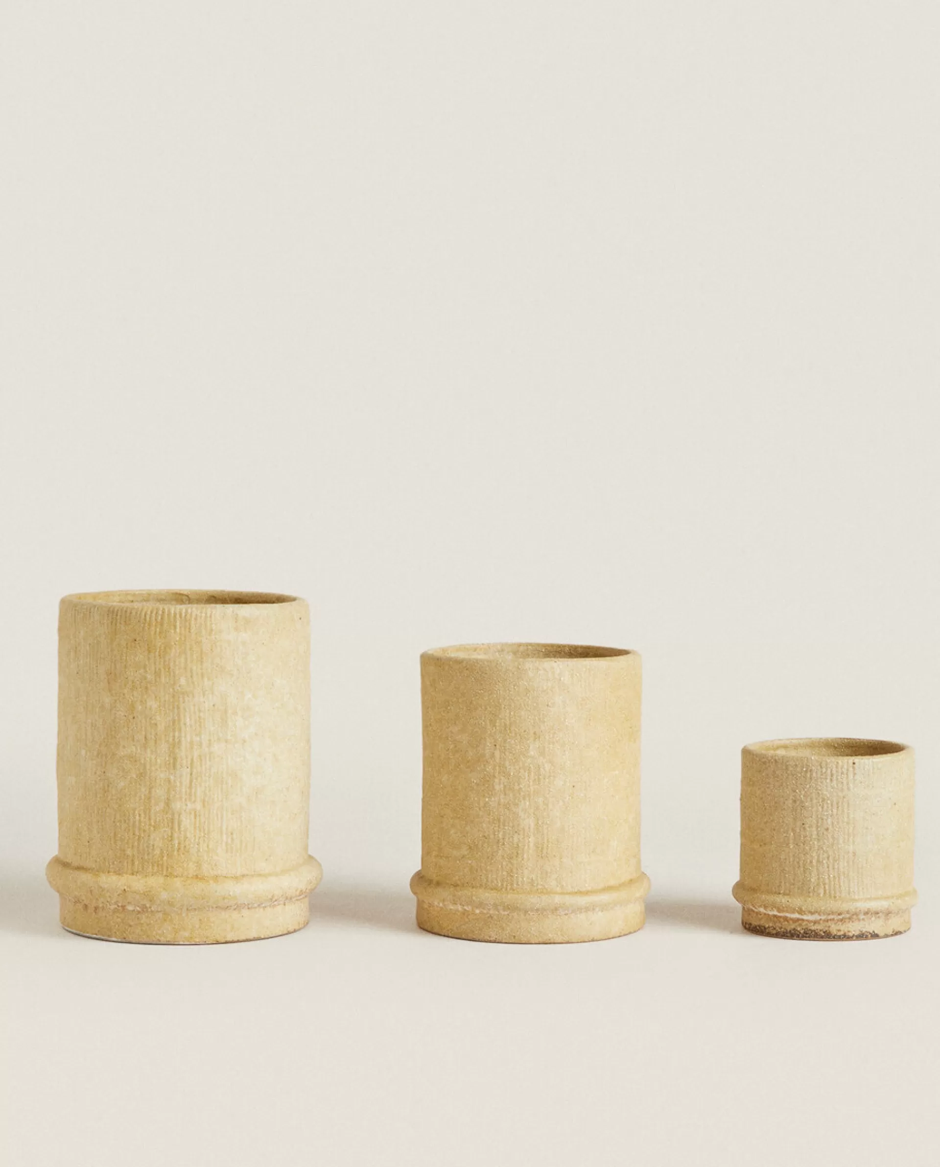 ZARA Home Stoneware Flowerpot Sand Sale