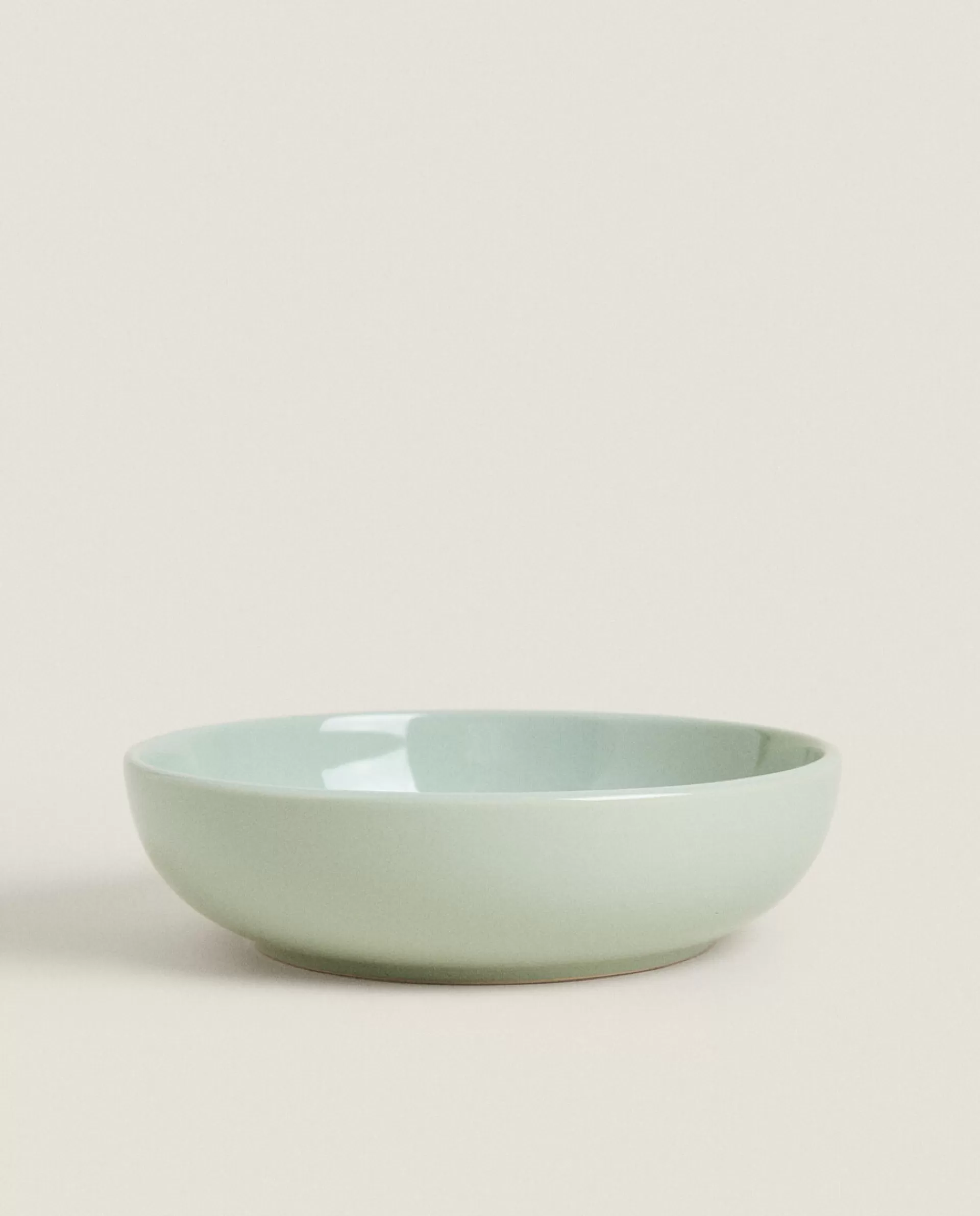 ZARA Home Stoneware Soup Plate Green Best Sale