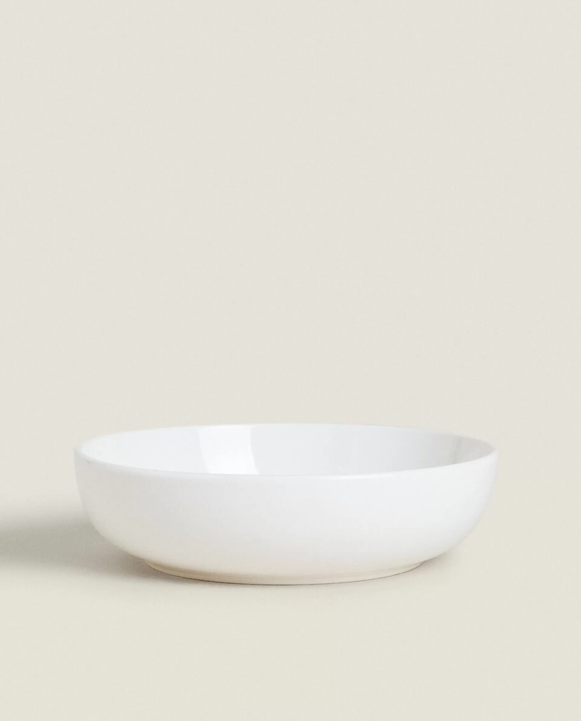 ZARA Home Stoneware Soup Plate White Outlet