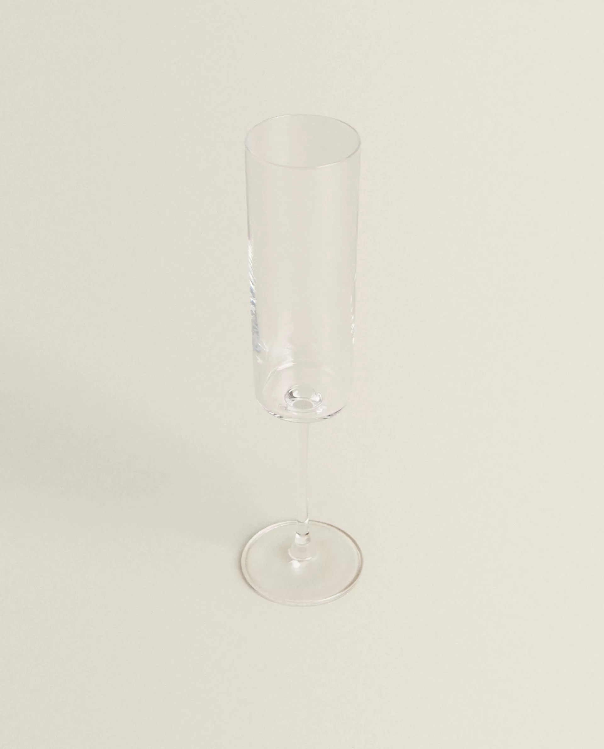 ZARA Home Straight Crystalline Sparkling Wine Flute Transparent Fashion