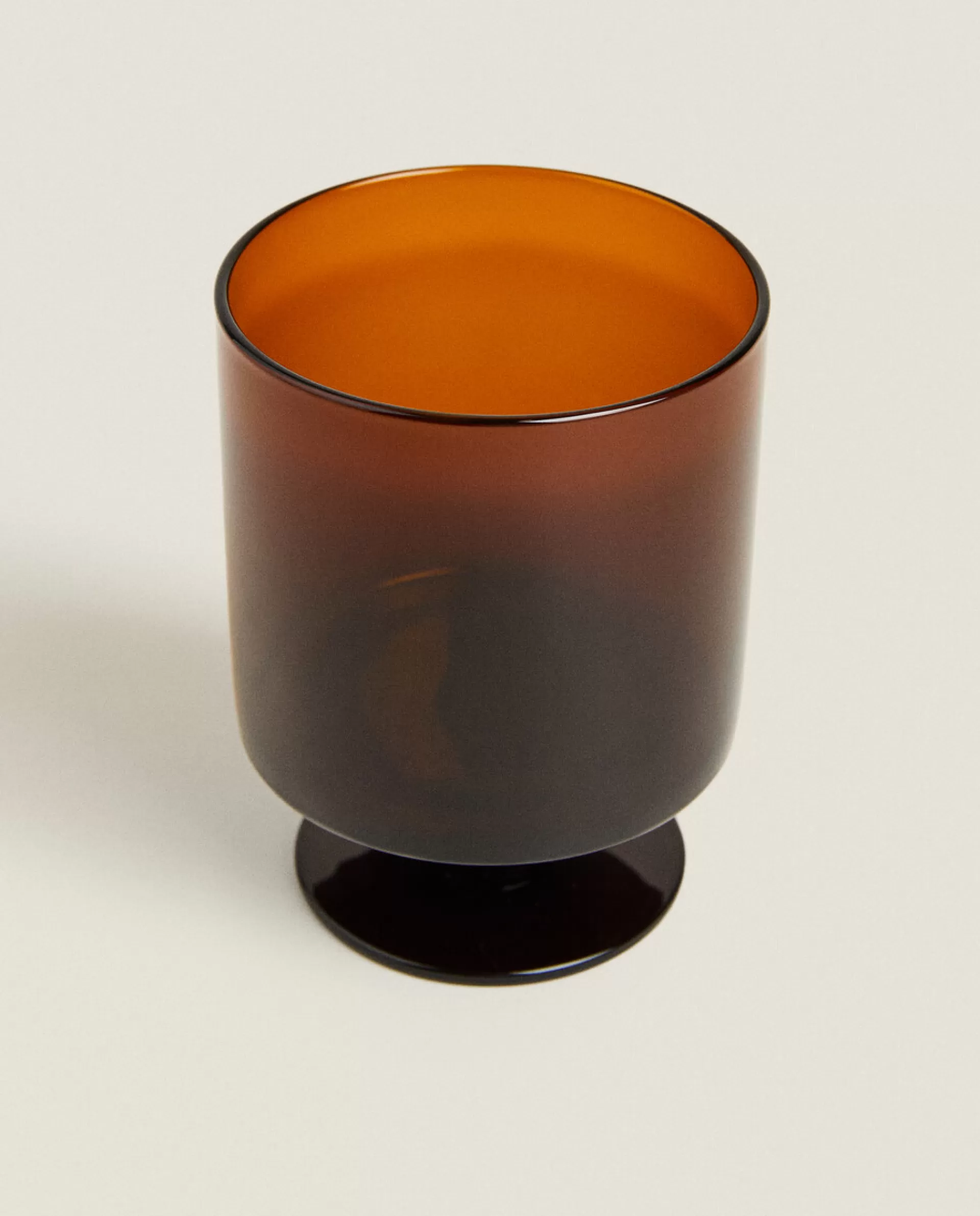 ZARA Home Straight Glass Wine Glass Brown Hot