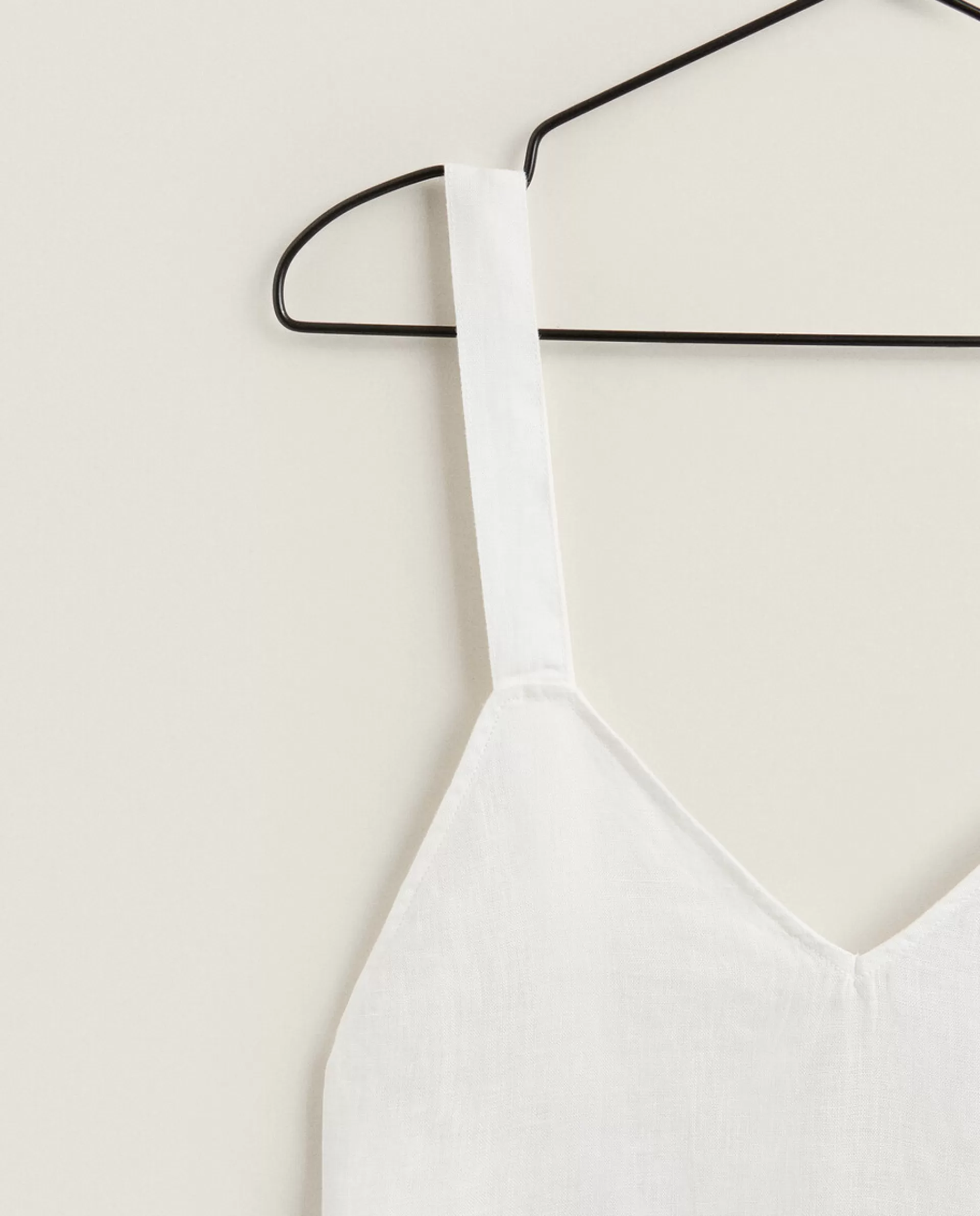 ZARA Home Strappy Linen Nightgown Cream Store