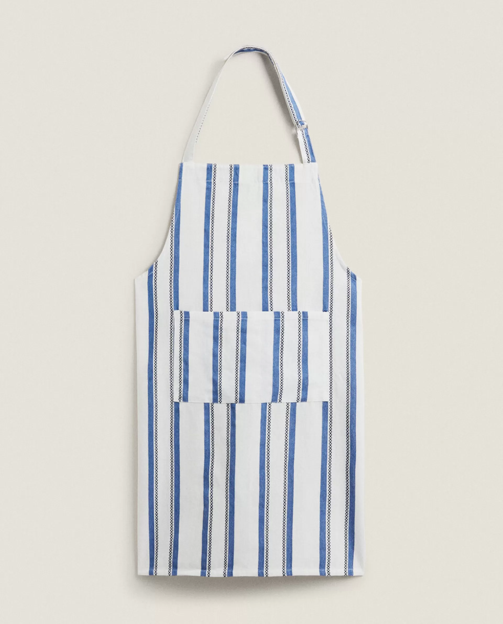 ZARA Home Stripe Dyed Thread Apron Blue Cheap