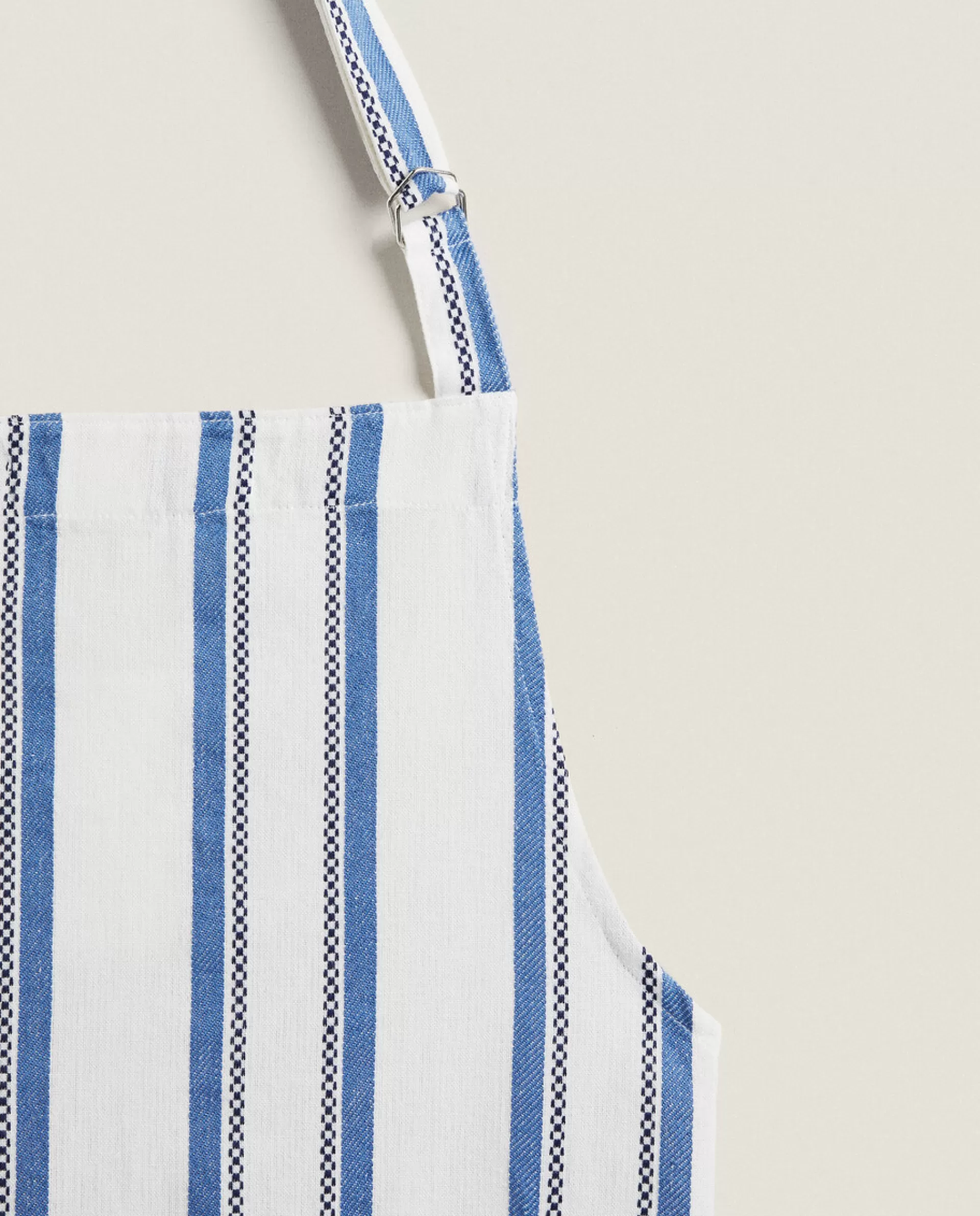 ZARA Home Stripe Dyed Thread Apron Blue Cheap