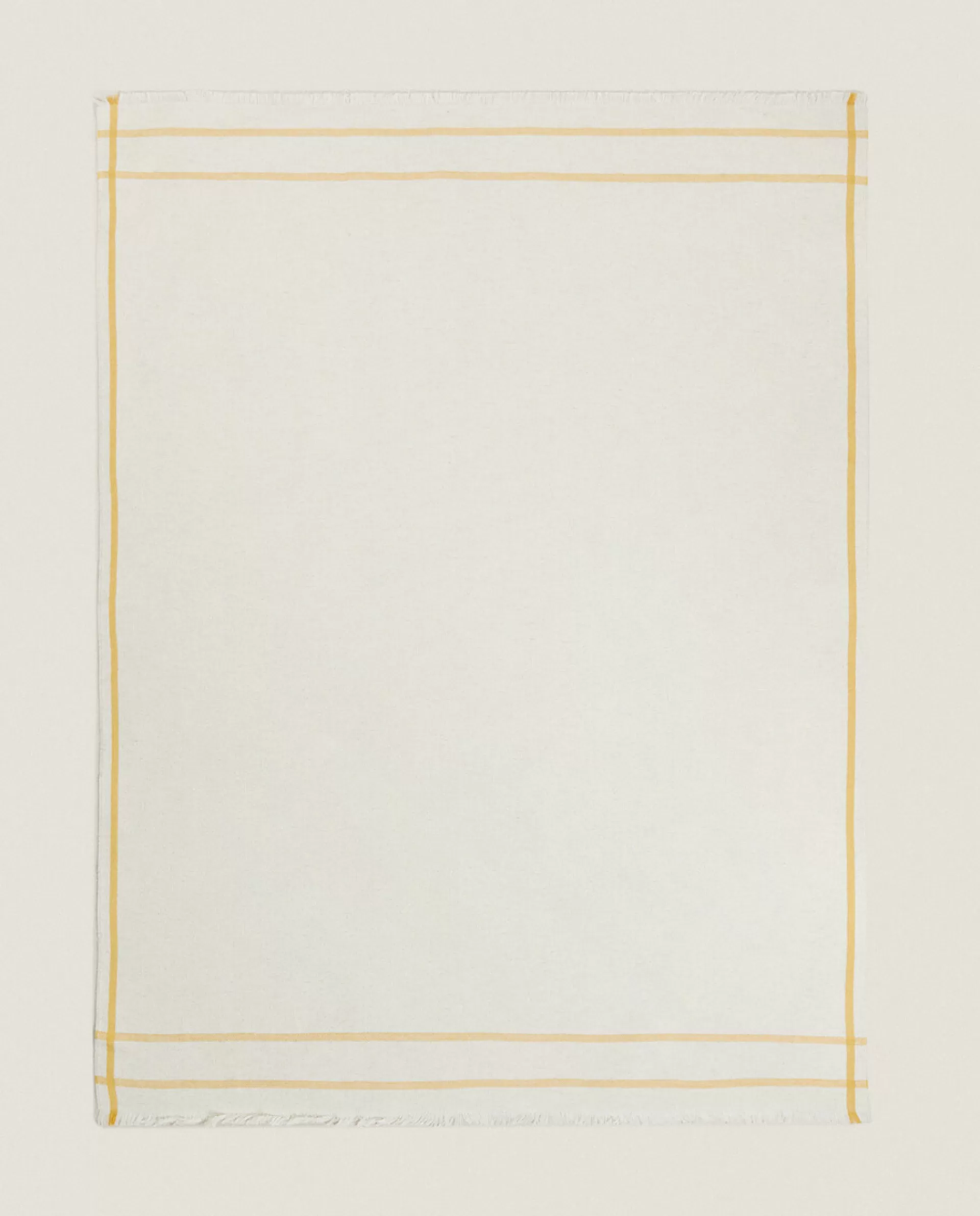 ZARA Home Striped Blanket Mustard Yellow Fashion