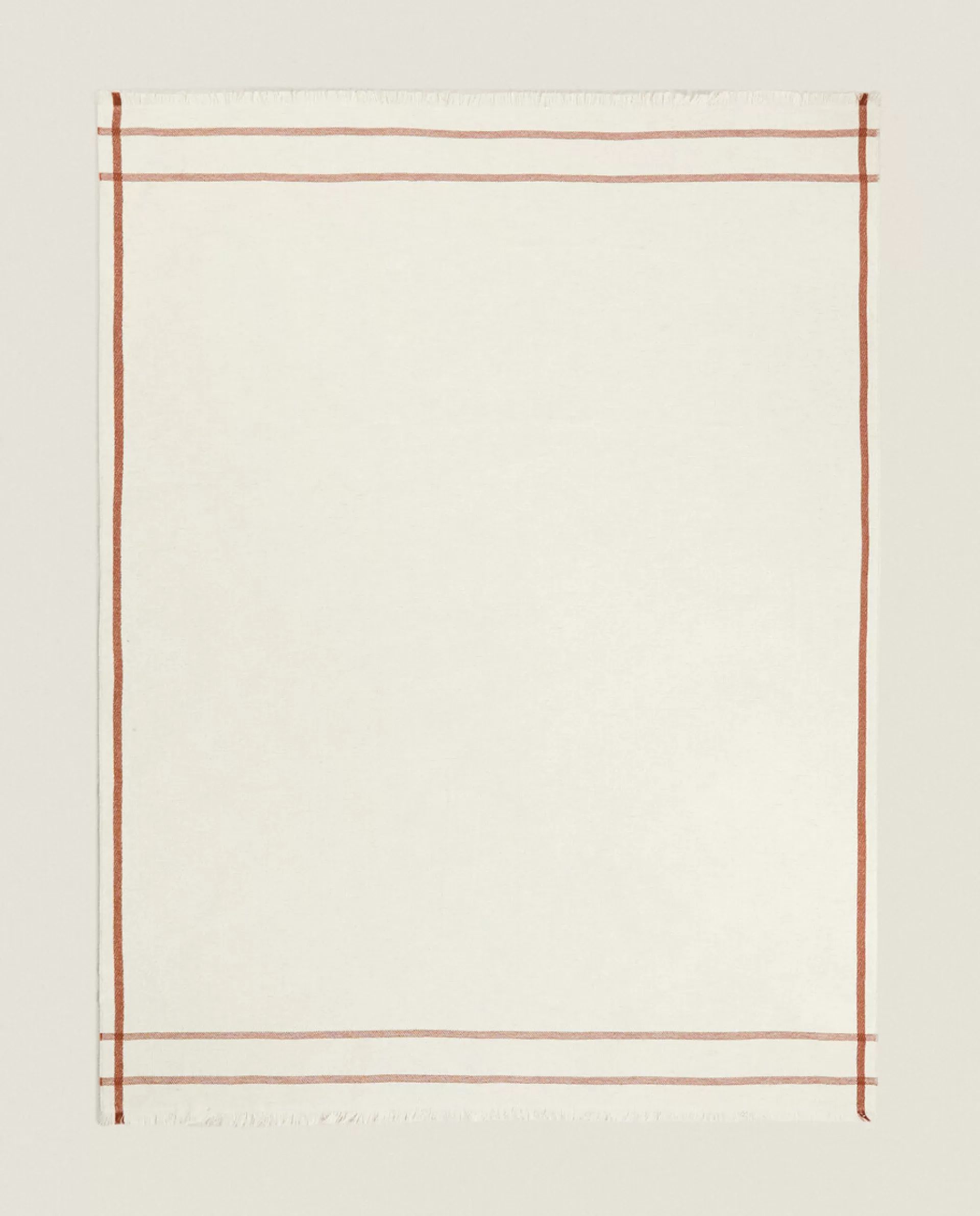 ZARA Home Striped Blanket Russet Shop