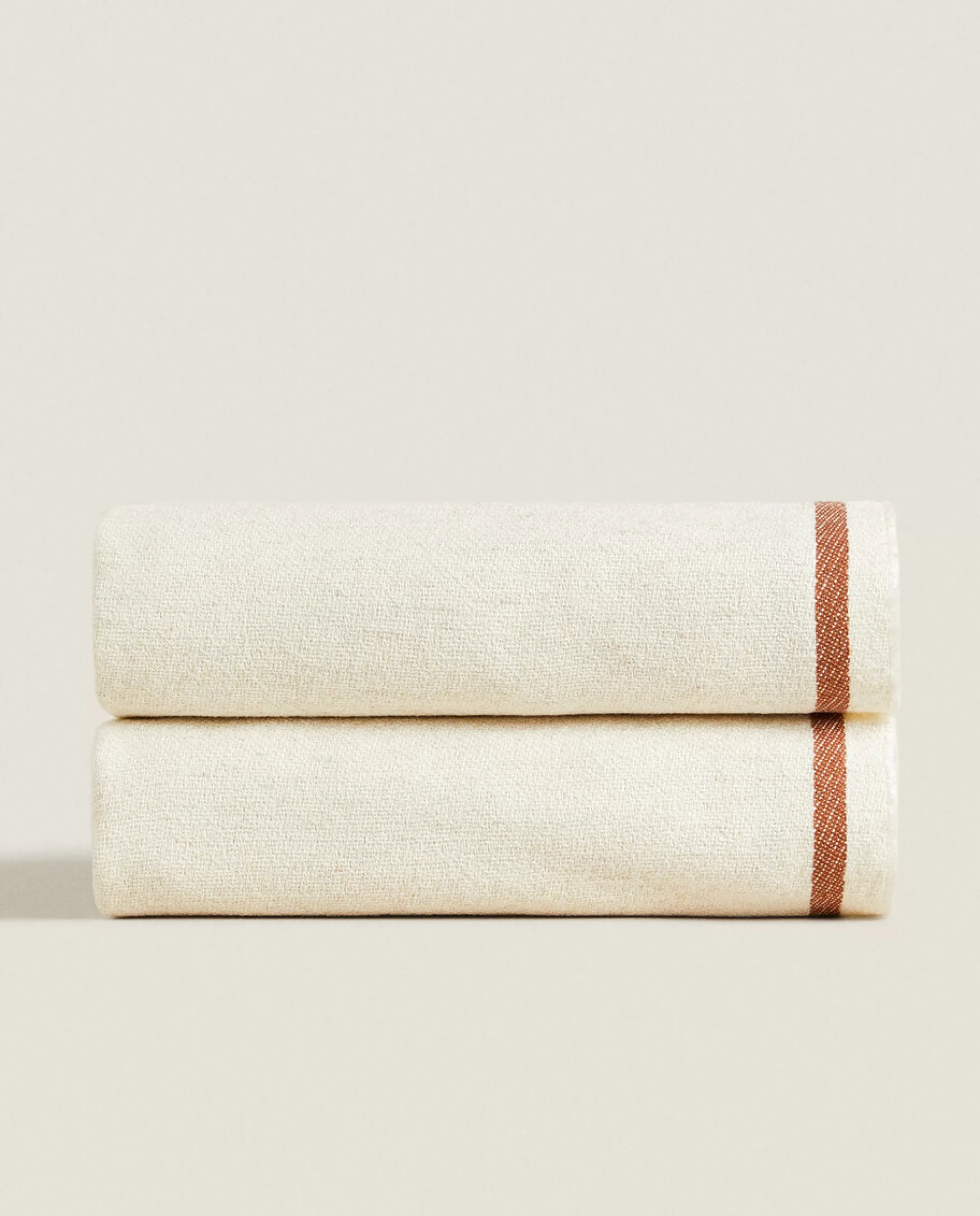 ZARA Home Striped Blanket Russet Shop
