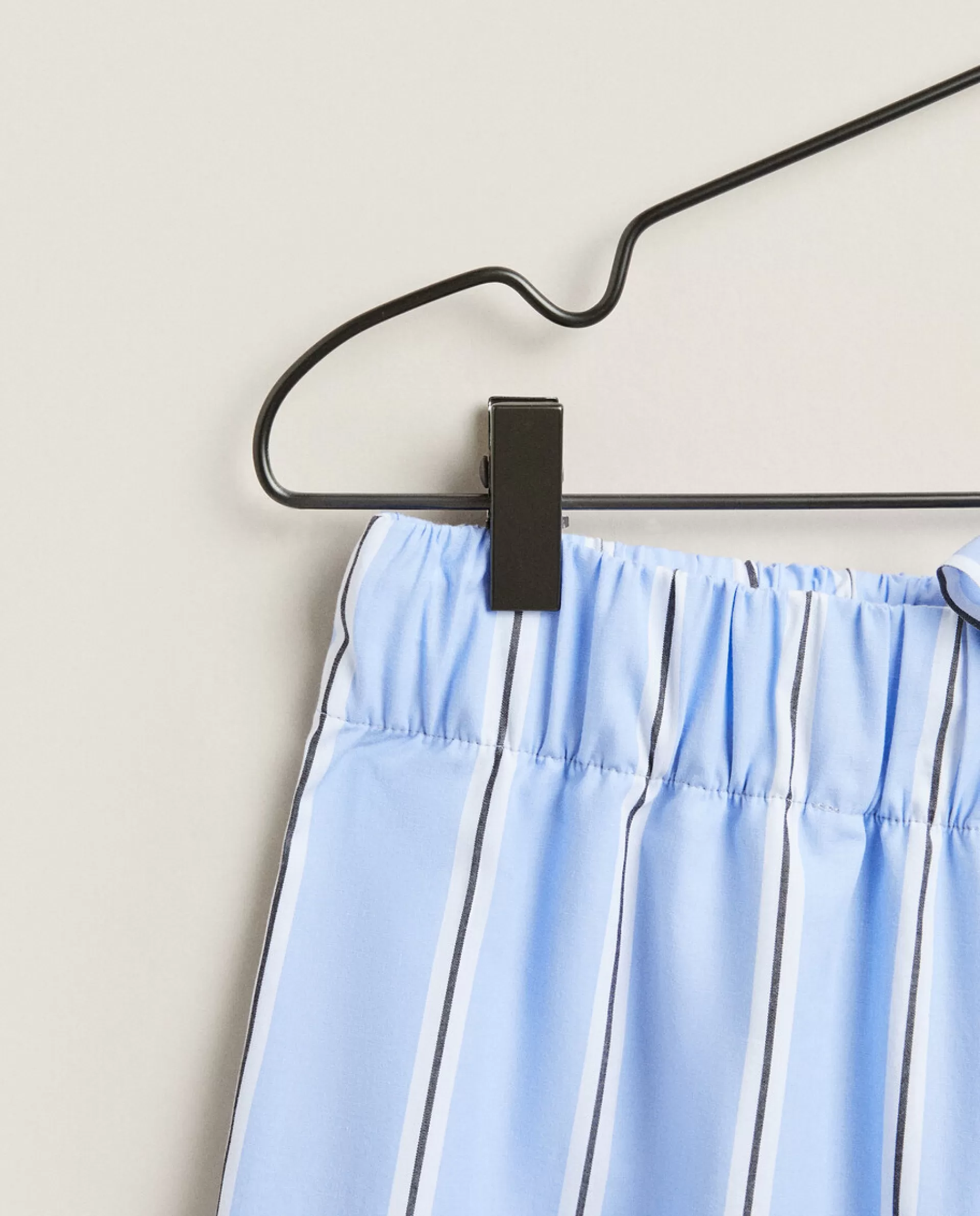 ZARA Home Striped Cotton Pants Blue Outlet