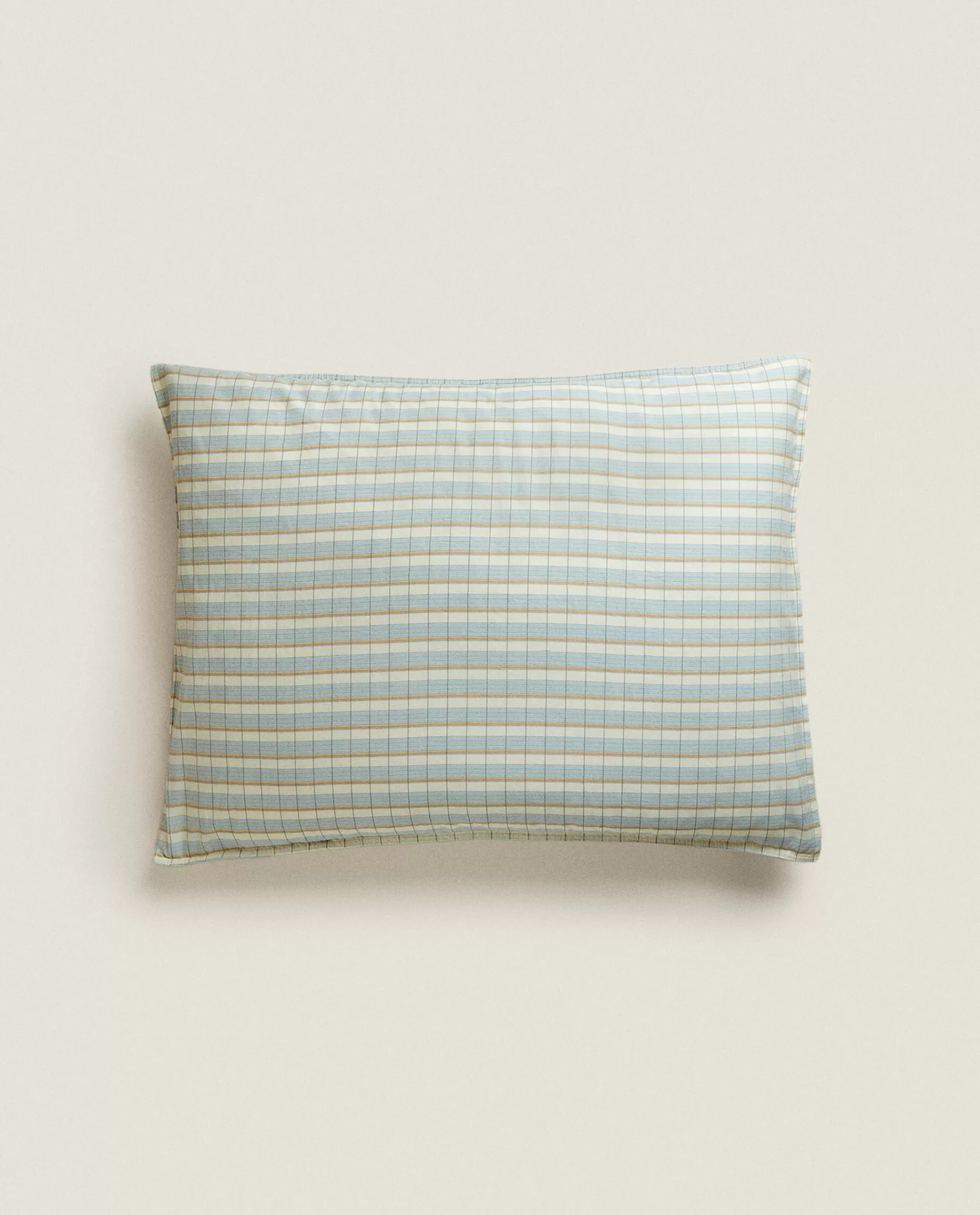 striped_cotton_pillowcase_4-5.webp ZARA Home Striped Cotton Pillowcase Sand Clearance
