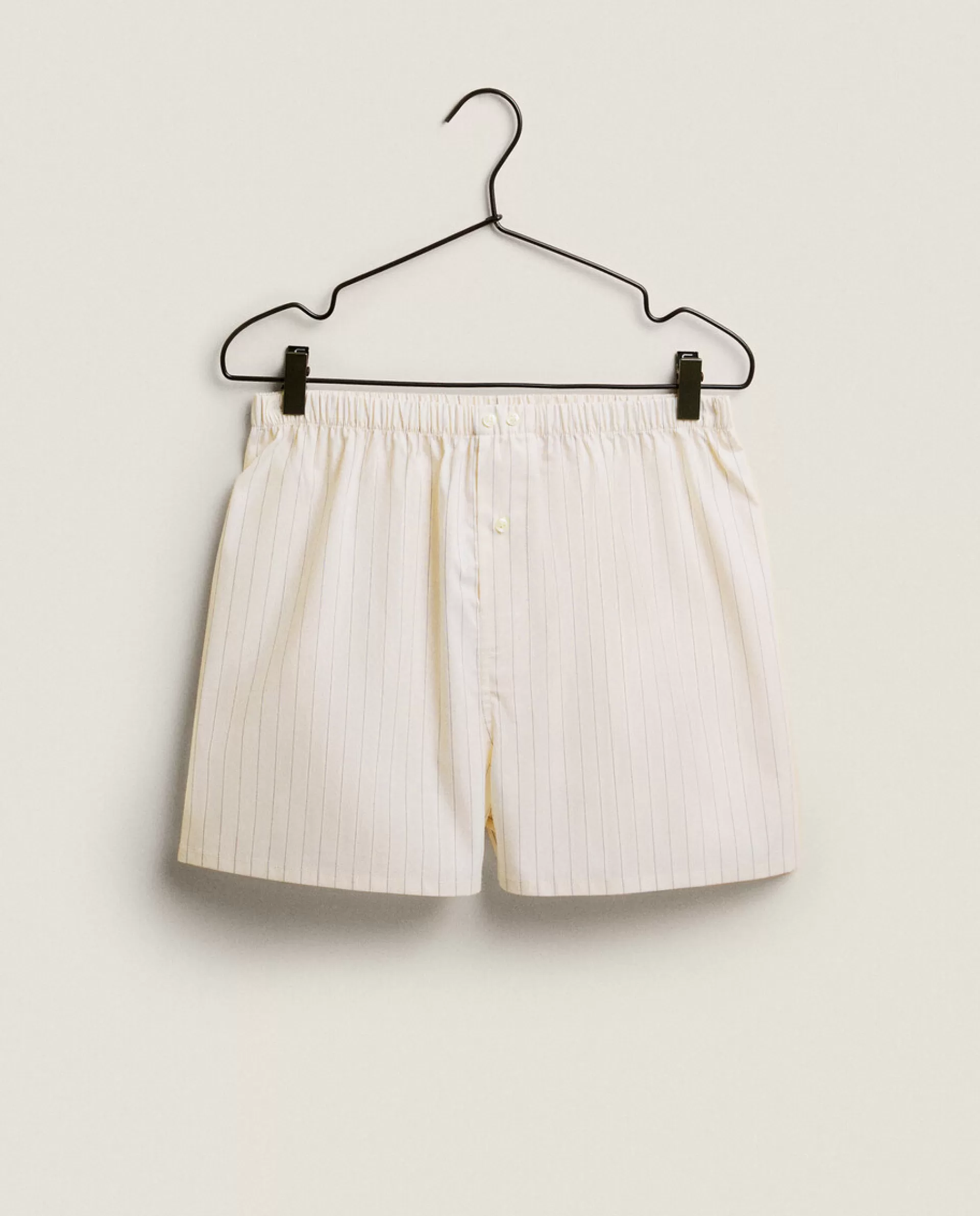 ZARA Home Striped Cotton Shorts Cream Best