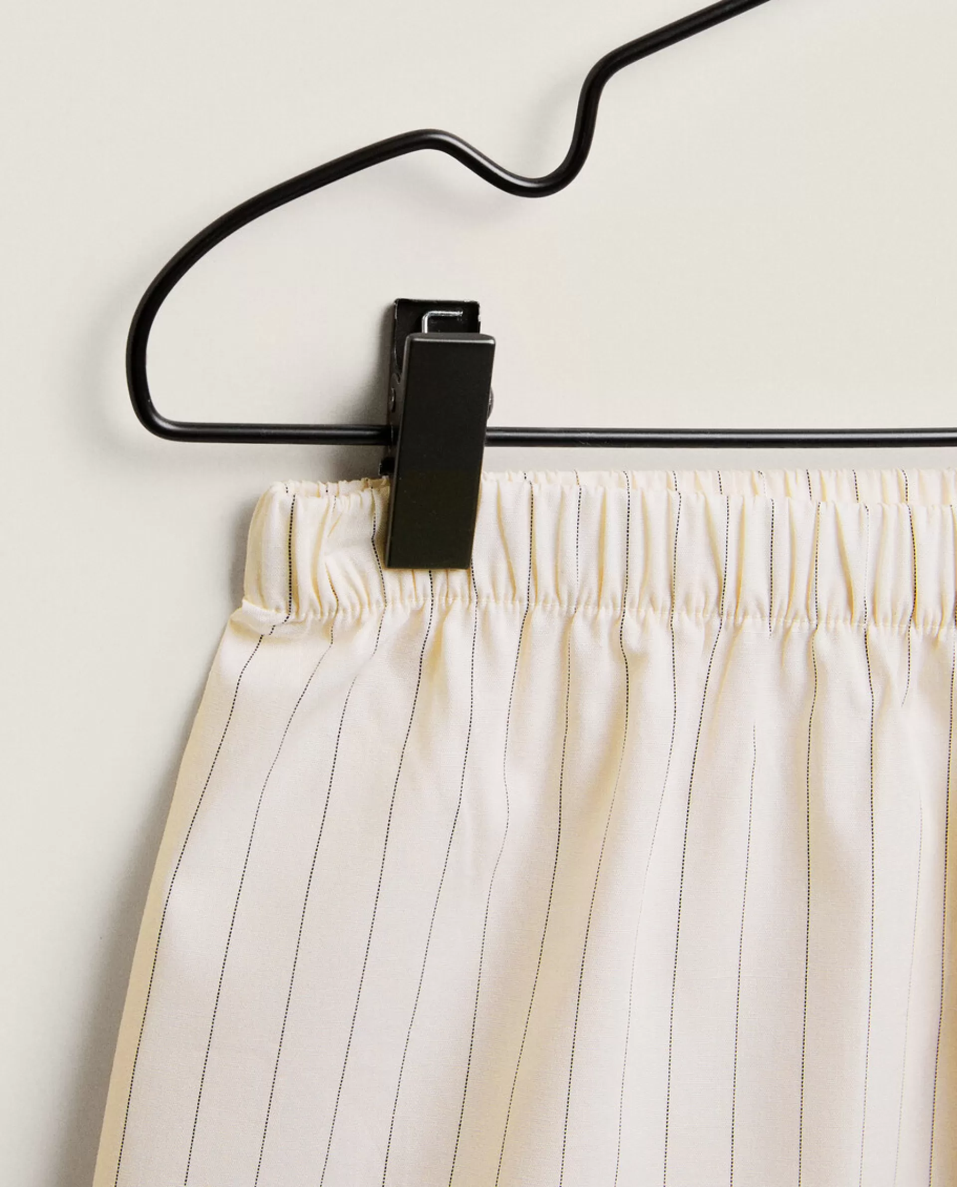 ZARA Home Striped Cotton Shorts Cream Best