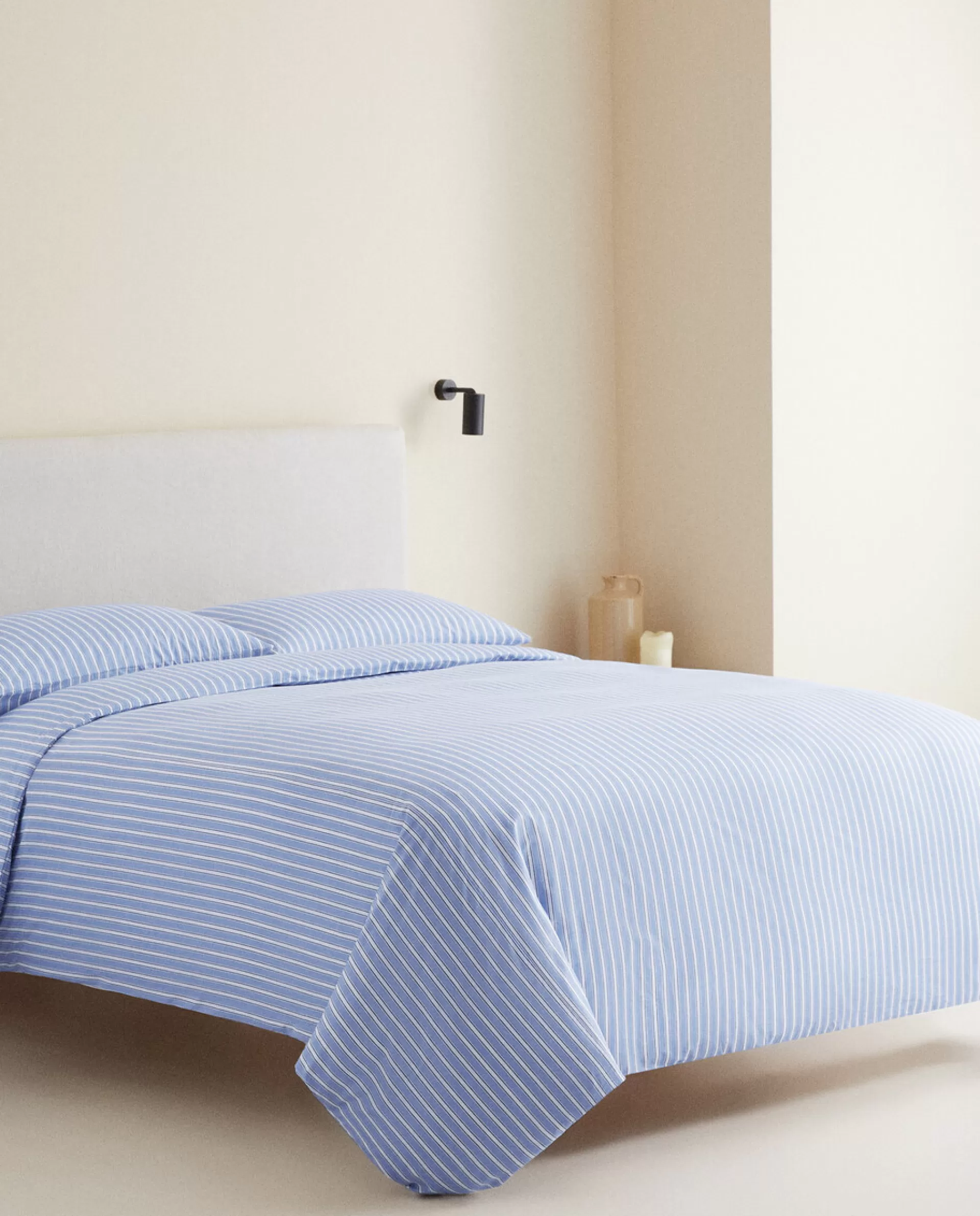 ZARA Home Striped Duvet Cover Blue Sale