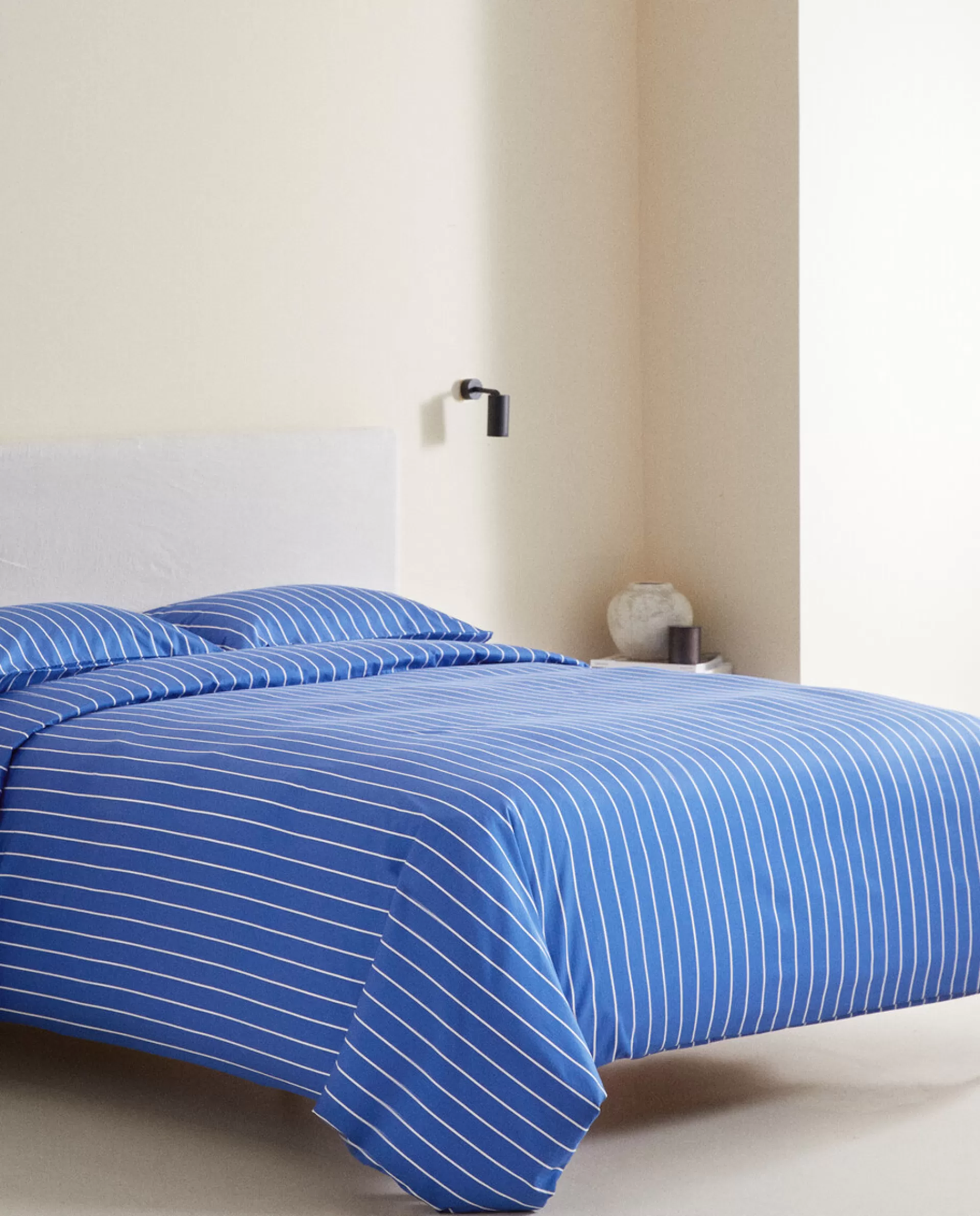 ZARA Home Striped Duvet Cover Blue Best Sale
